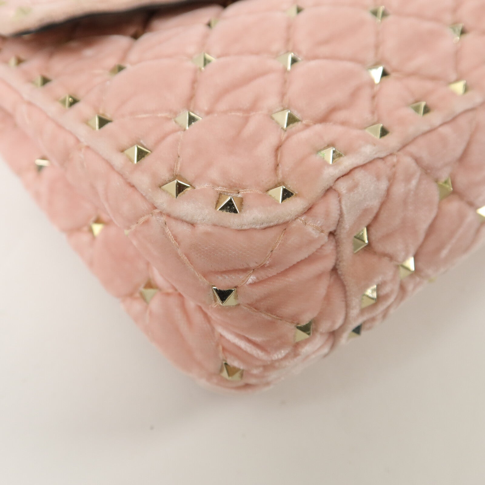 Valentino 天鵝絨Rockstud Splke手挽肩背兩用袋