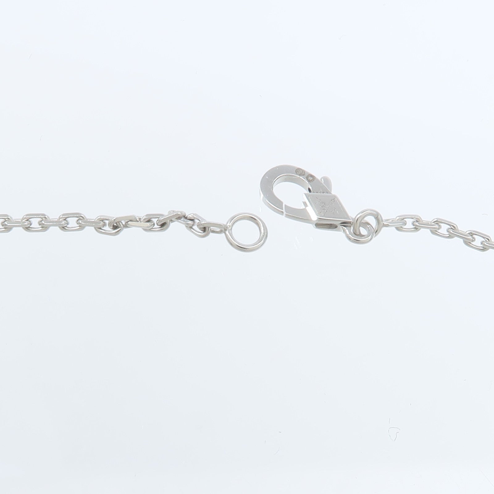 Van Cleef & Arpels 18K白金Magic Alhambra玉髓項鍊
