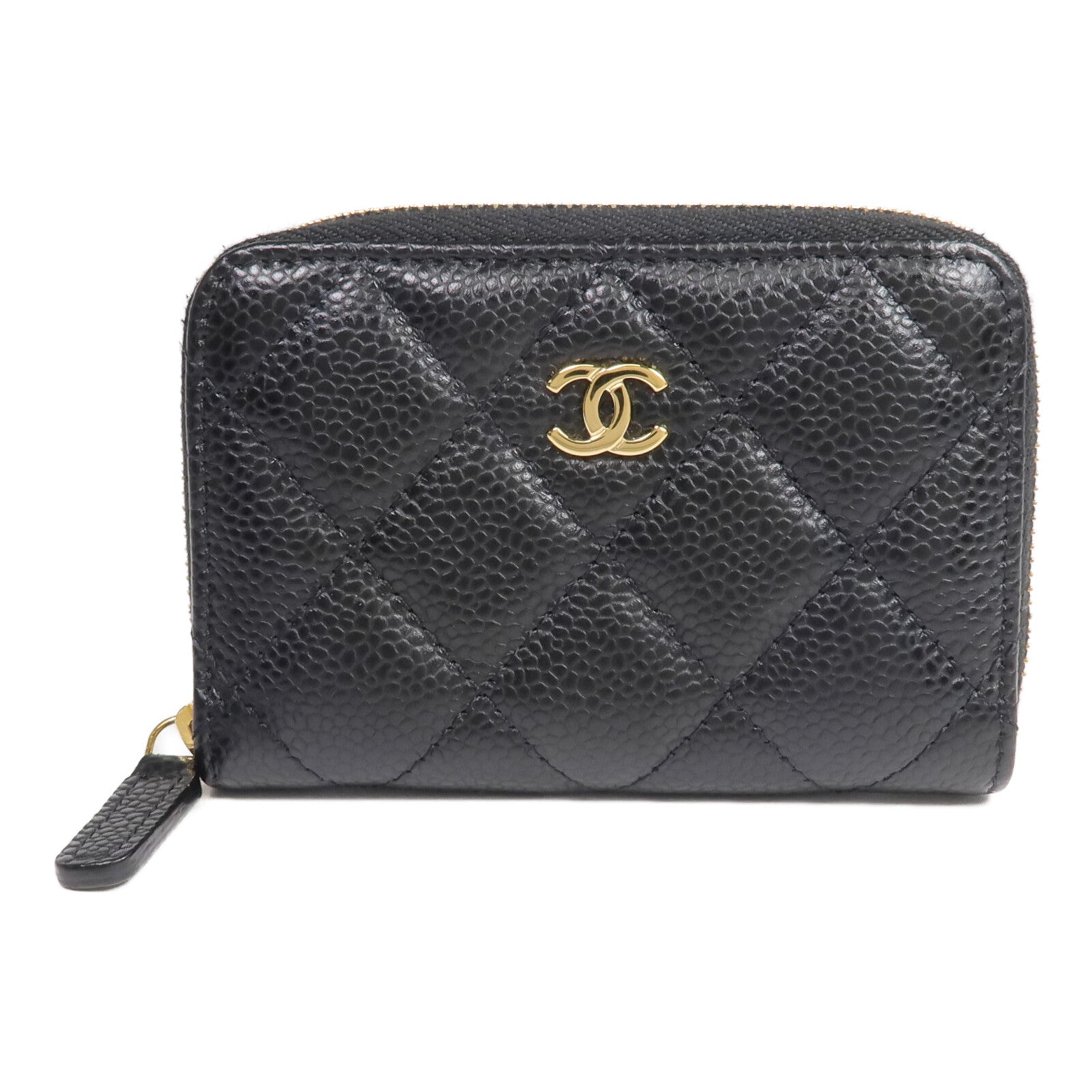 CHANEL 牛皮皮革Card/Coin Case金扣零錢包/卡片套