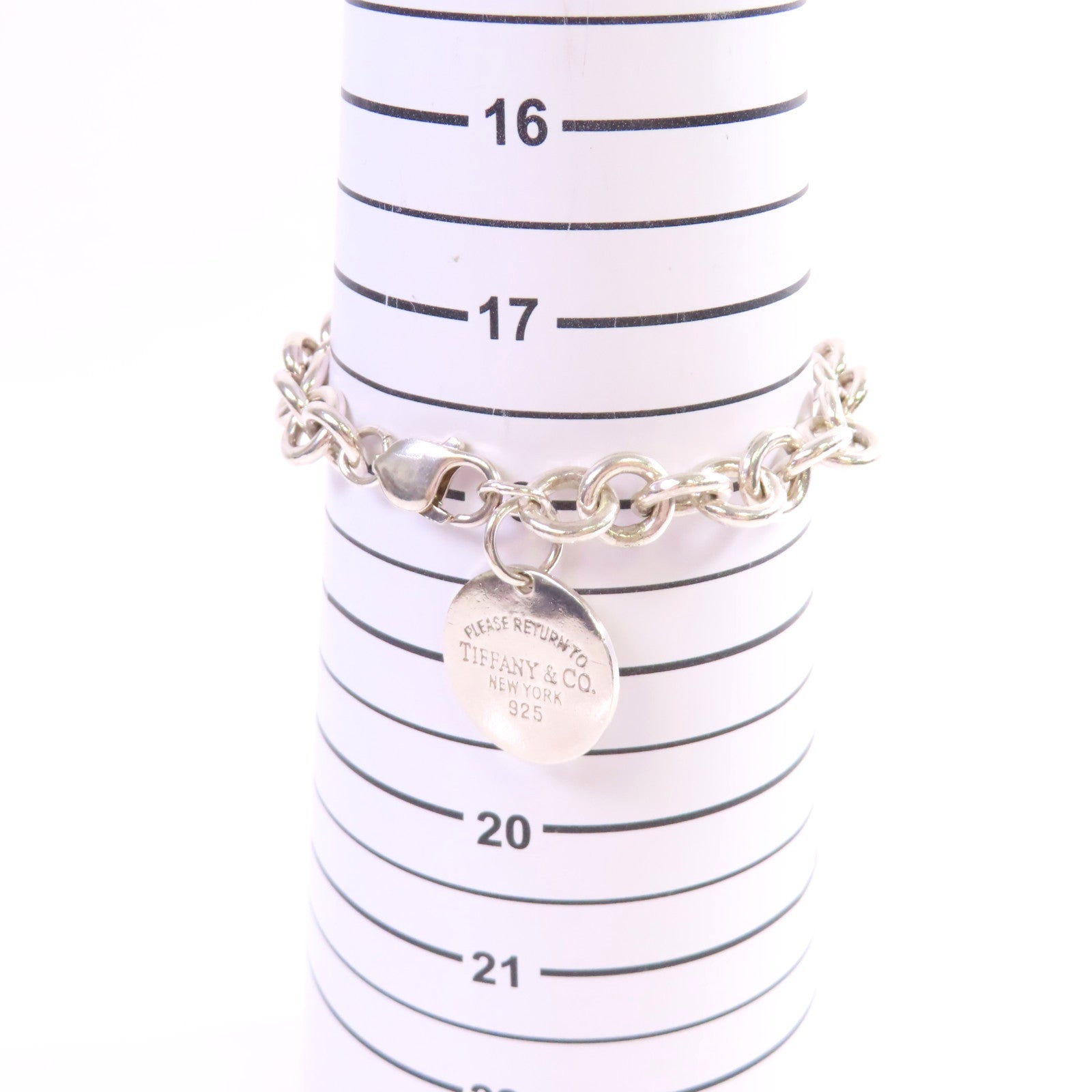 TIFFANY＆CO 925純銀Return To Tiffany Round Tag Bracelet手鏈