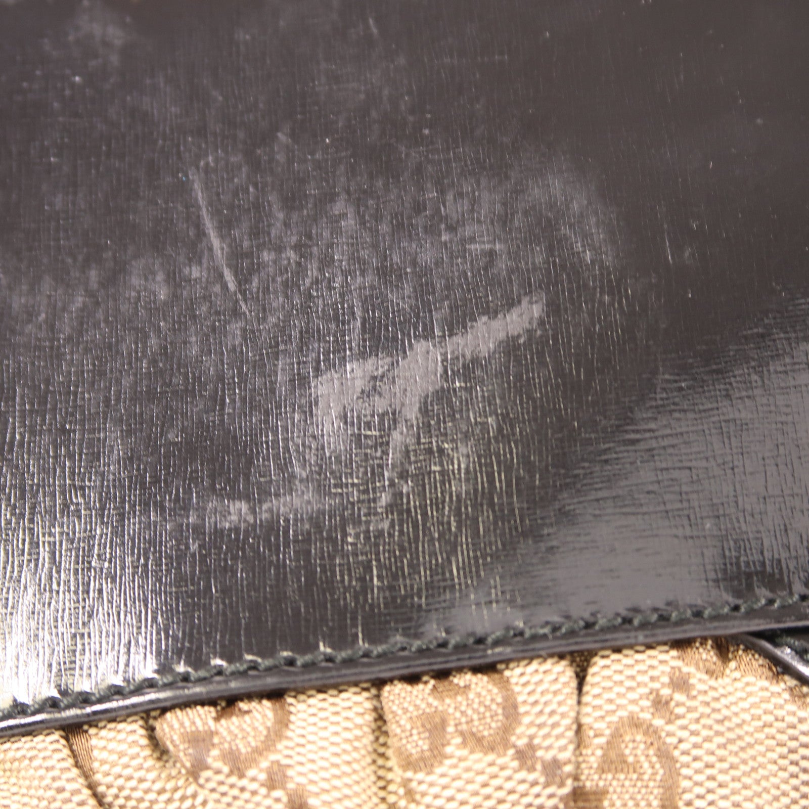 GUCCI 帆布Shoulder Bag金扣肩背袋