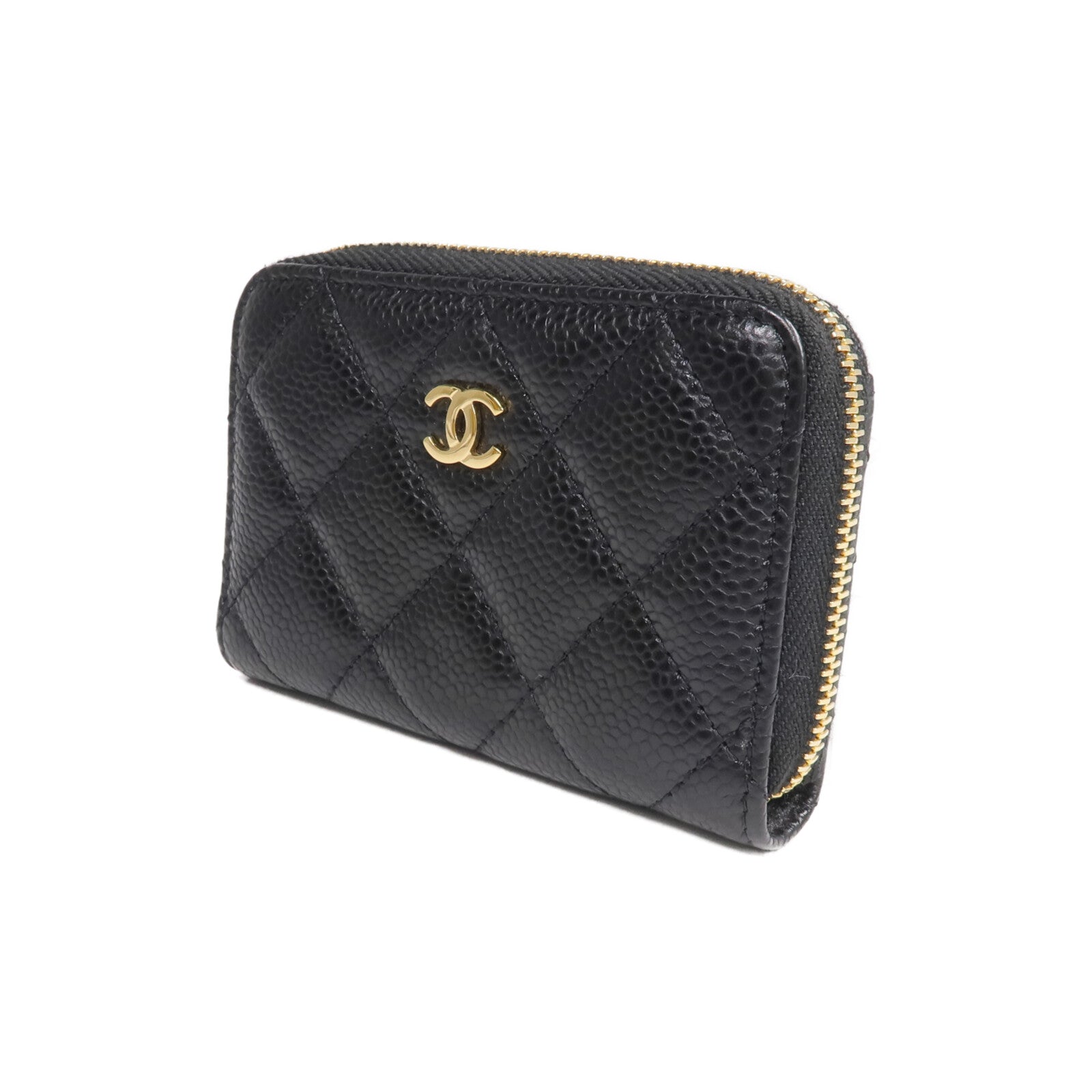 CHANEL 牛皮皮革Card/Coin Case金扣零錢包/卡片套