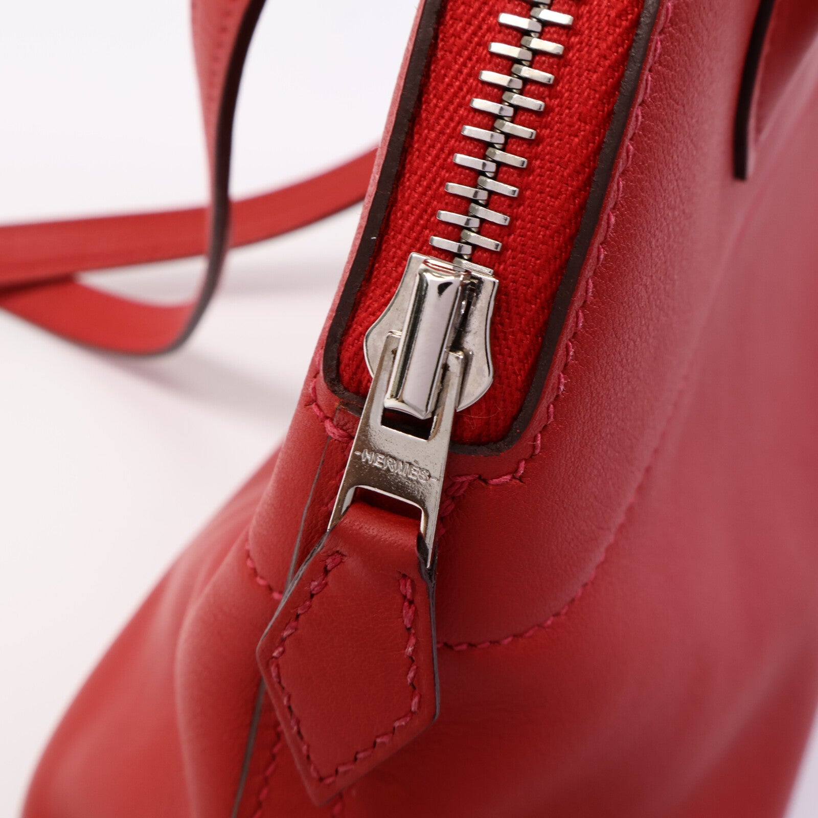 HERMES Swift皮革Bolide 27手挽肩背兩用袋Rouge Tomate