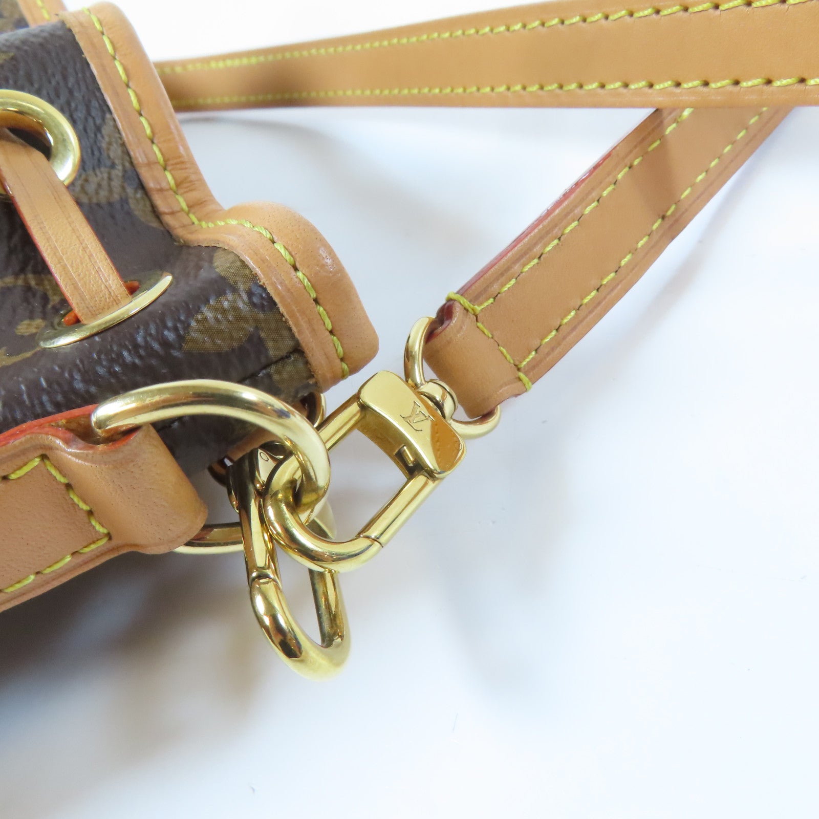 LOUIS VUITTON Monogram Nano Noe金扣手挽肩背兩用袋啡色