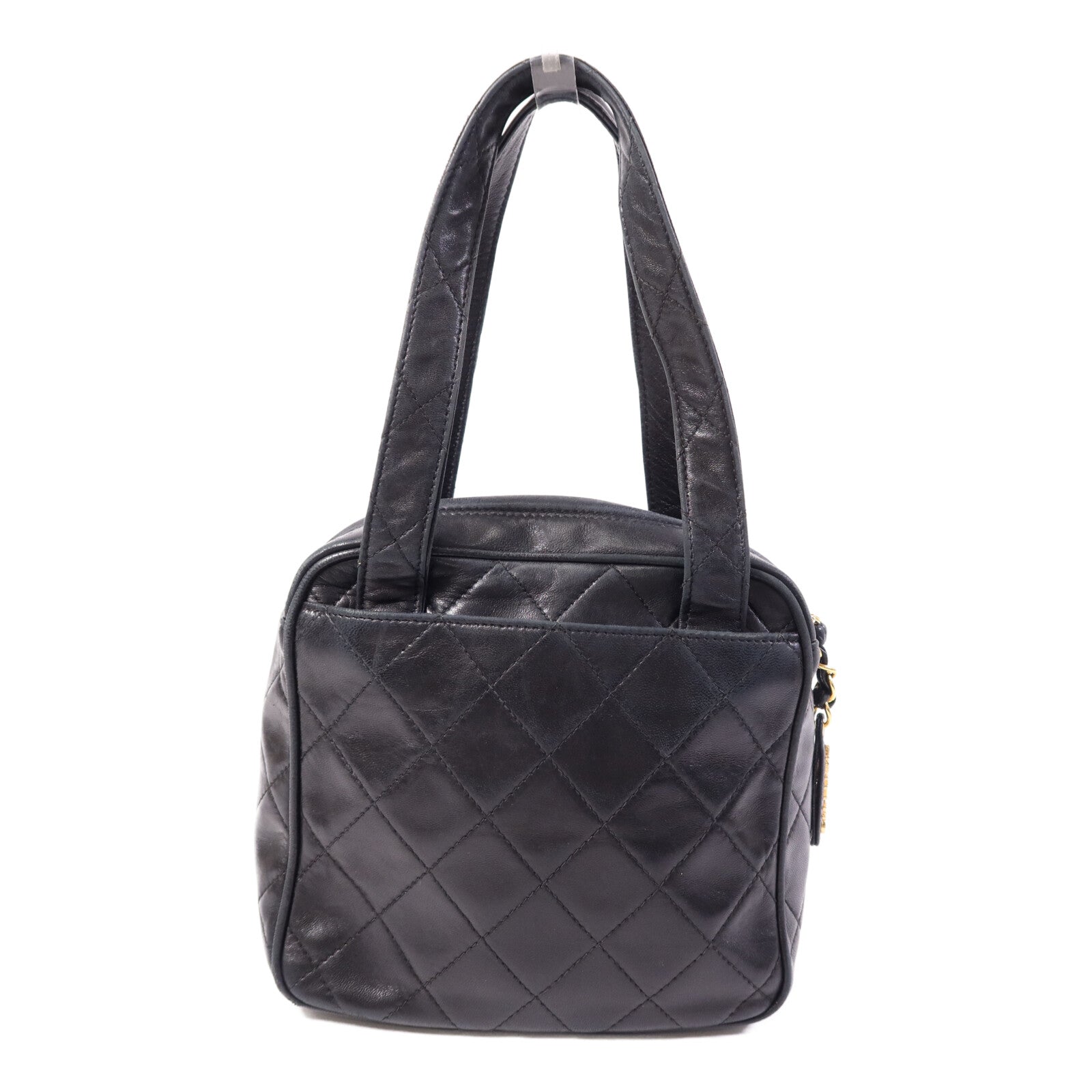 CHANEL 羊皮皮革Handbag金扣手挽袋