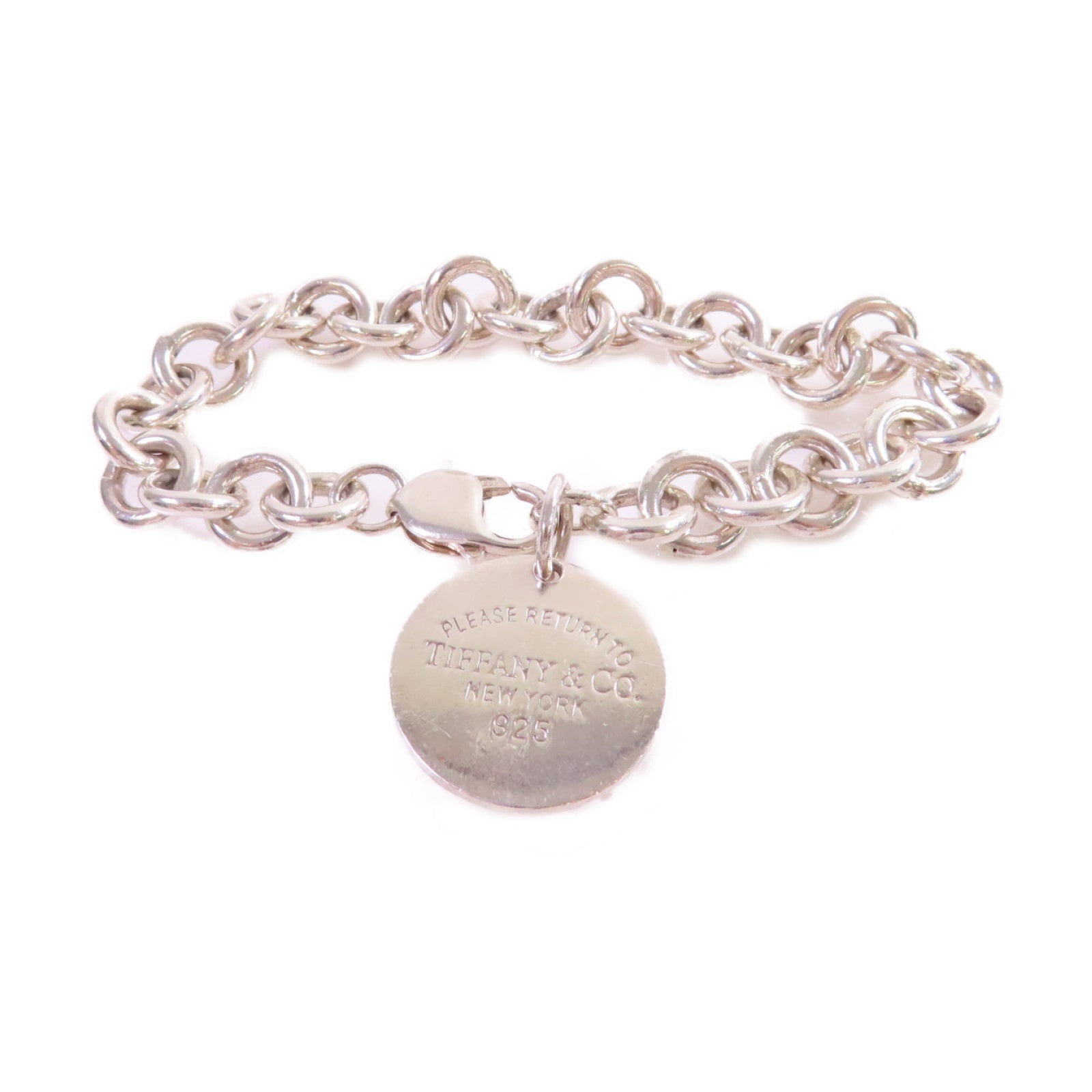 TIFFANY＆CO 925純銀Return To Tiffany Round Tag Bracelet手鏈