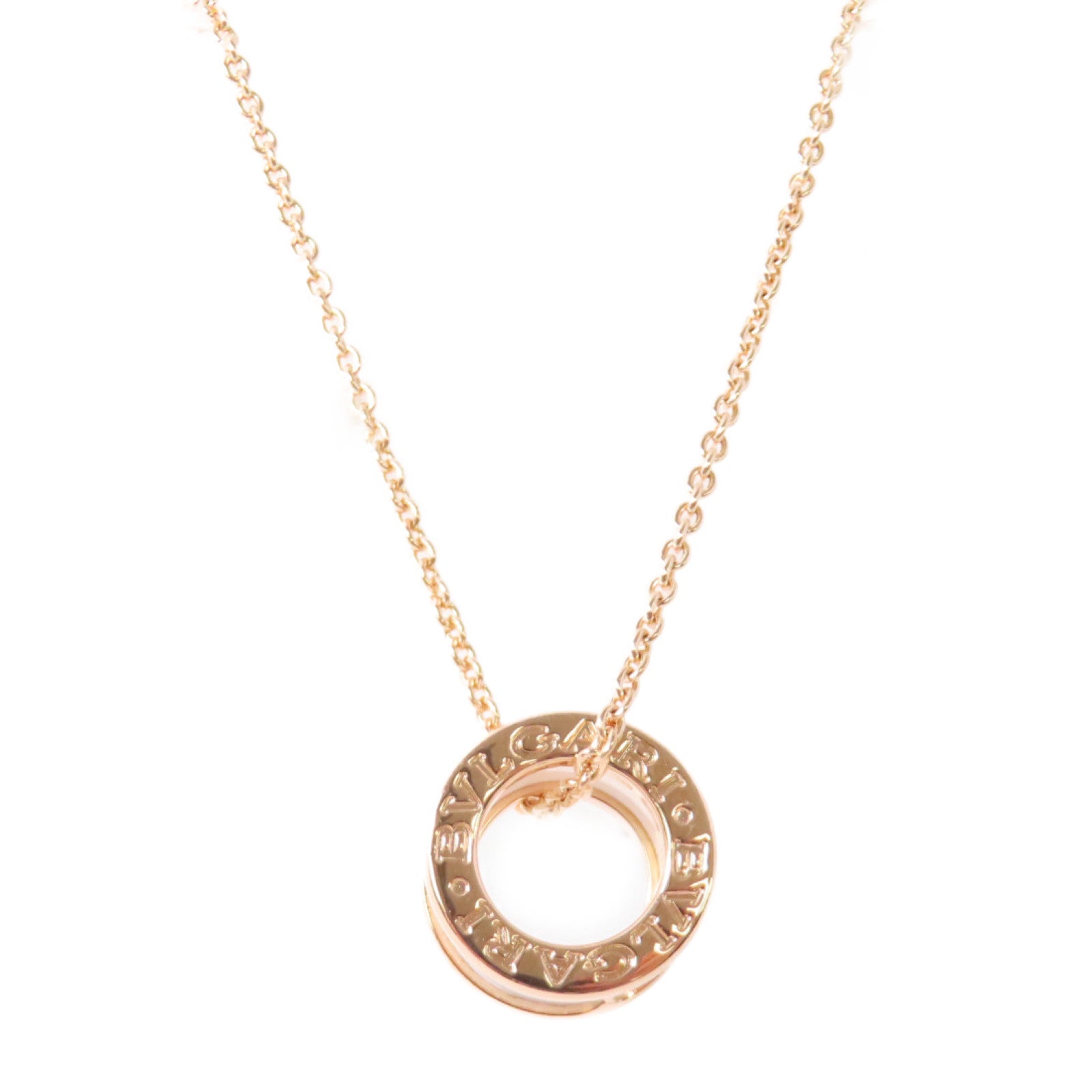 BVLGARI 18K玫瑰金/陶瓷B-Zero 1 Necklace金扣項鍊