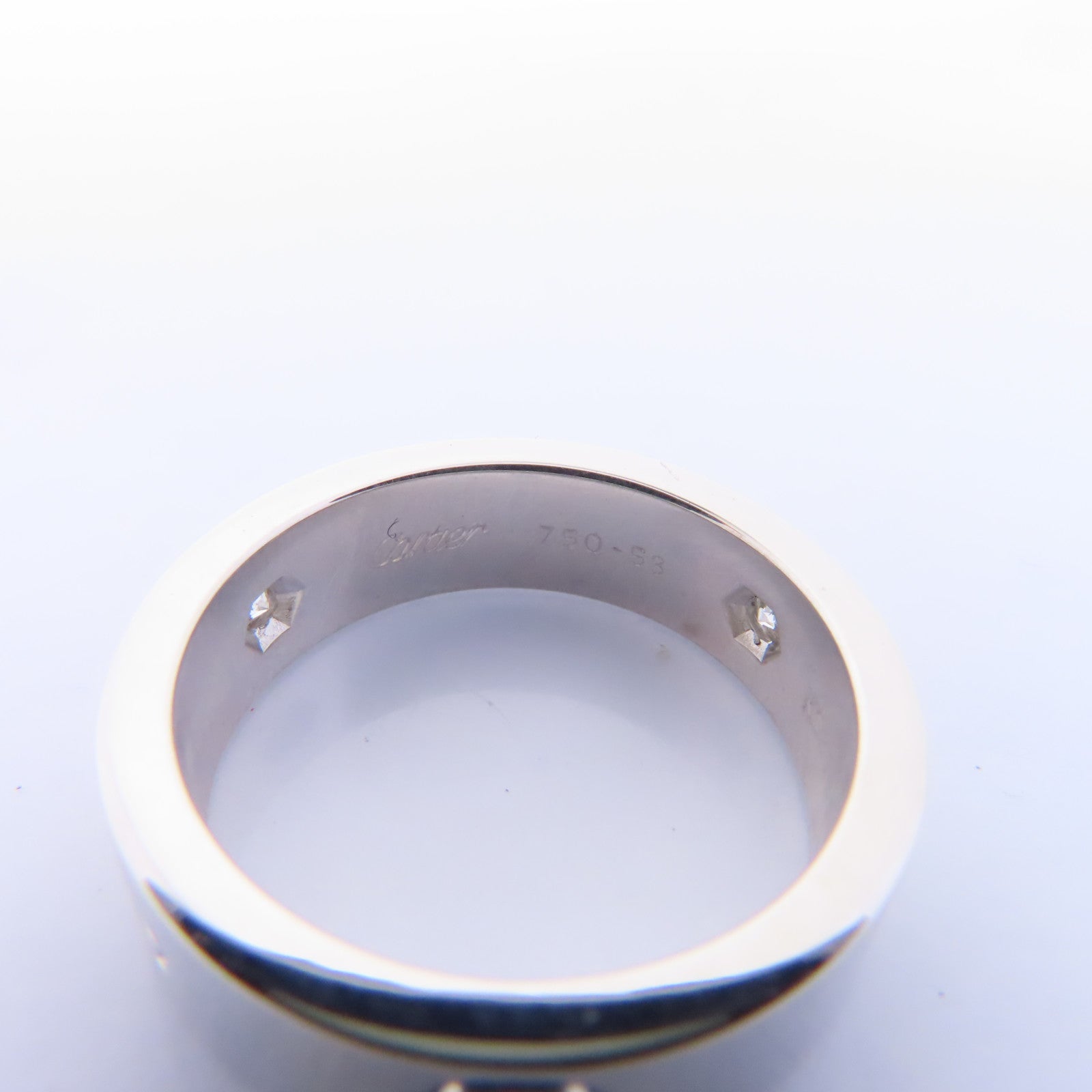 CARTIER 18K白金Love Ring 3 Diamonds鑽石戒指Cartier#53/US#6.25