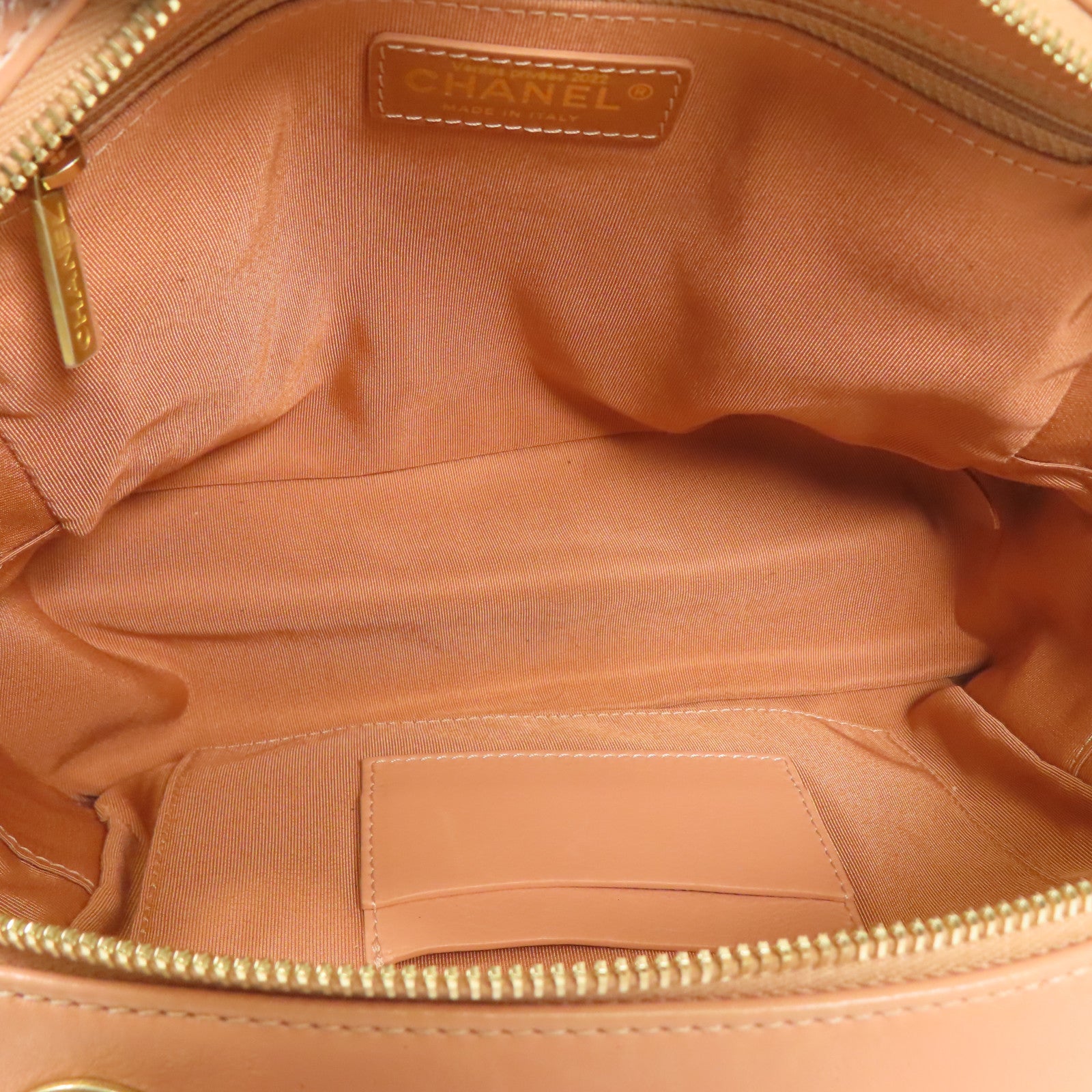 CHANEL 皮革Shoulder Bag金扣鏈帶手挽肩背兩用袋