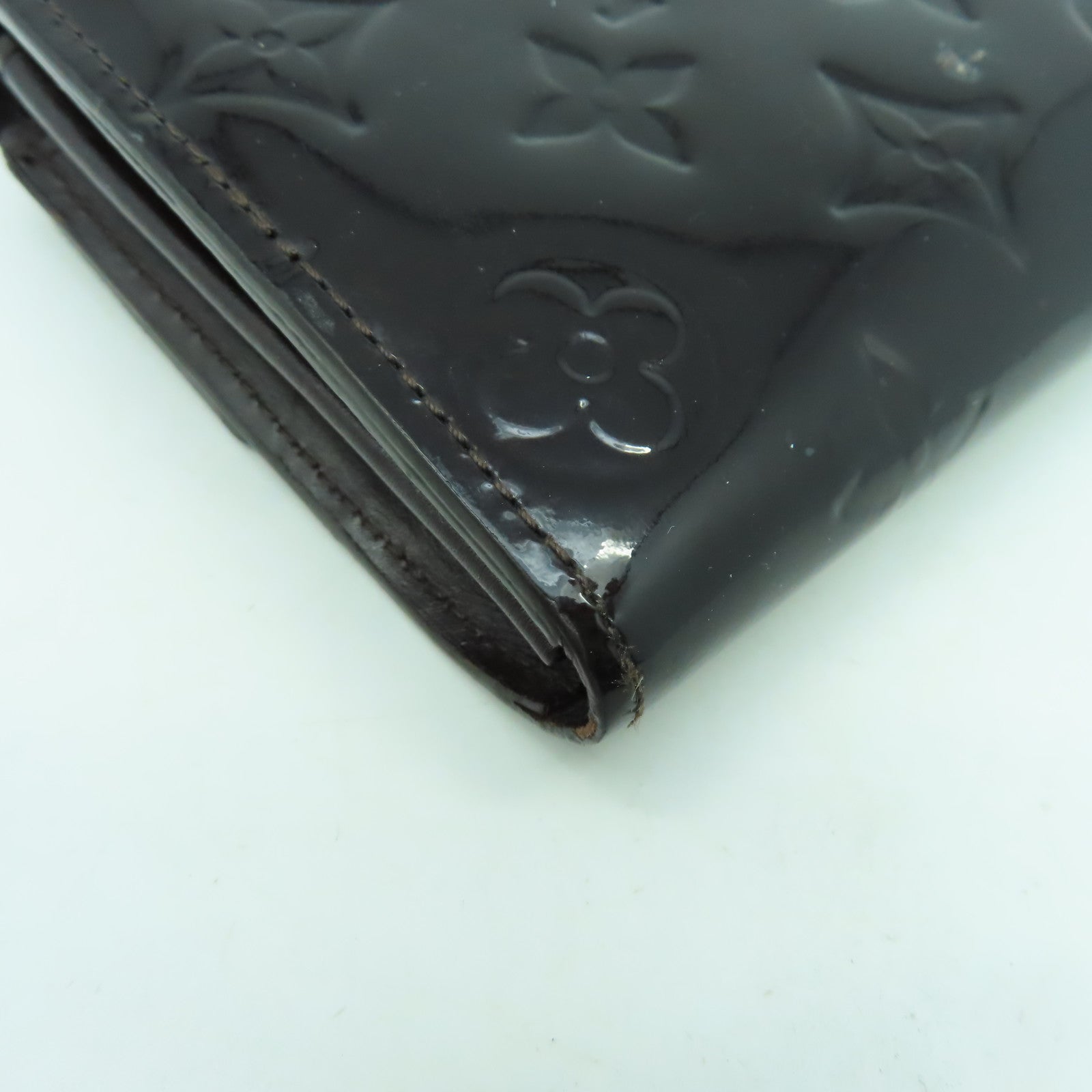 LOUIS VUITTON 【激減優惠】Monogram Vernis Portefeuille Sarah金扣長錢包酒紅色