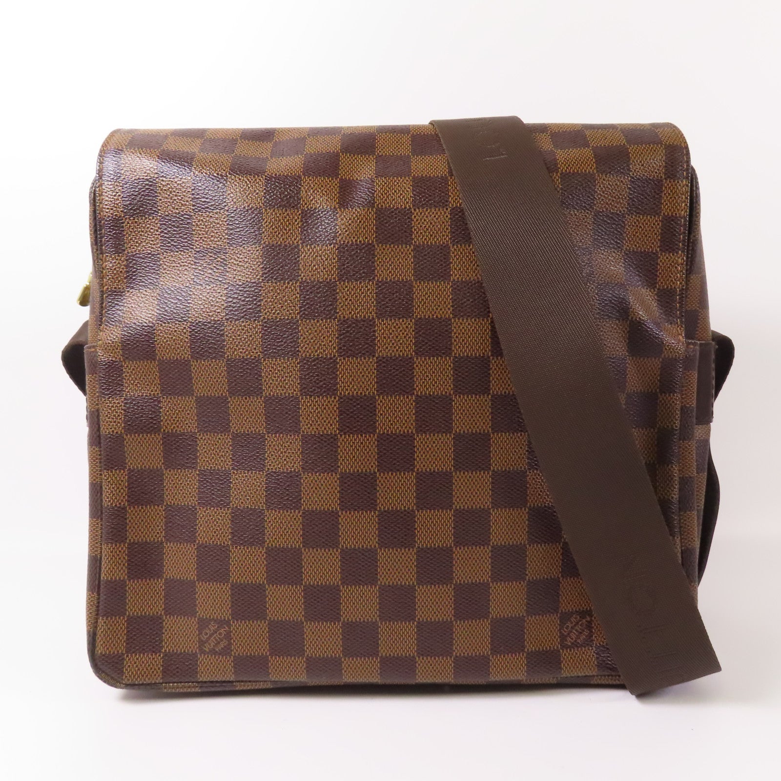 LOUIS VUITTON Damier Naviglio金扣肩背袋