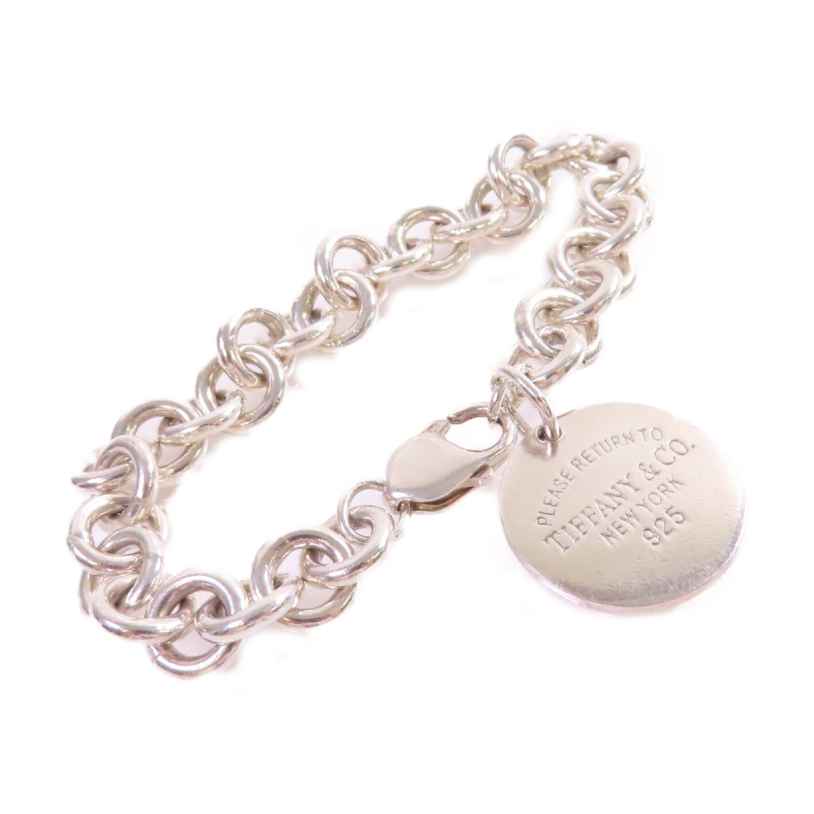 TIFFANY＆CO 925純銀Return To Tiffany Round Tag Bracelet手鏈