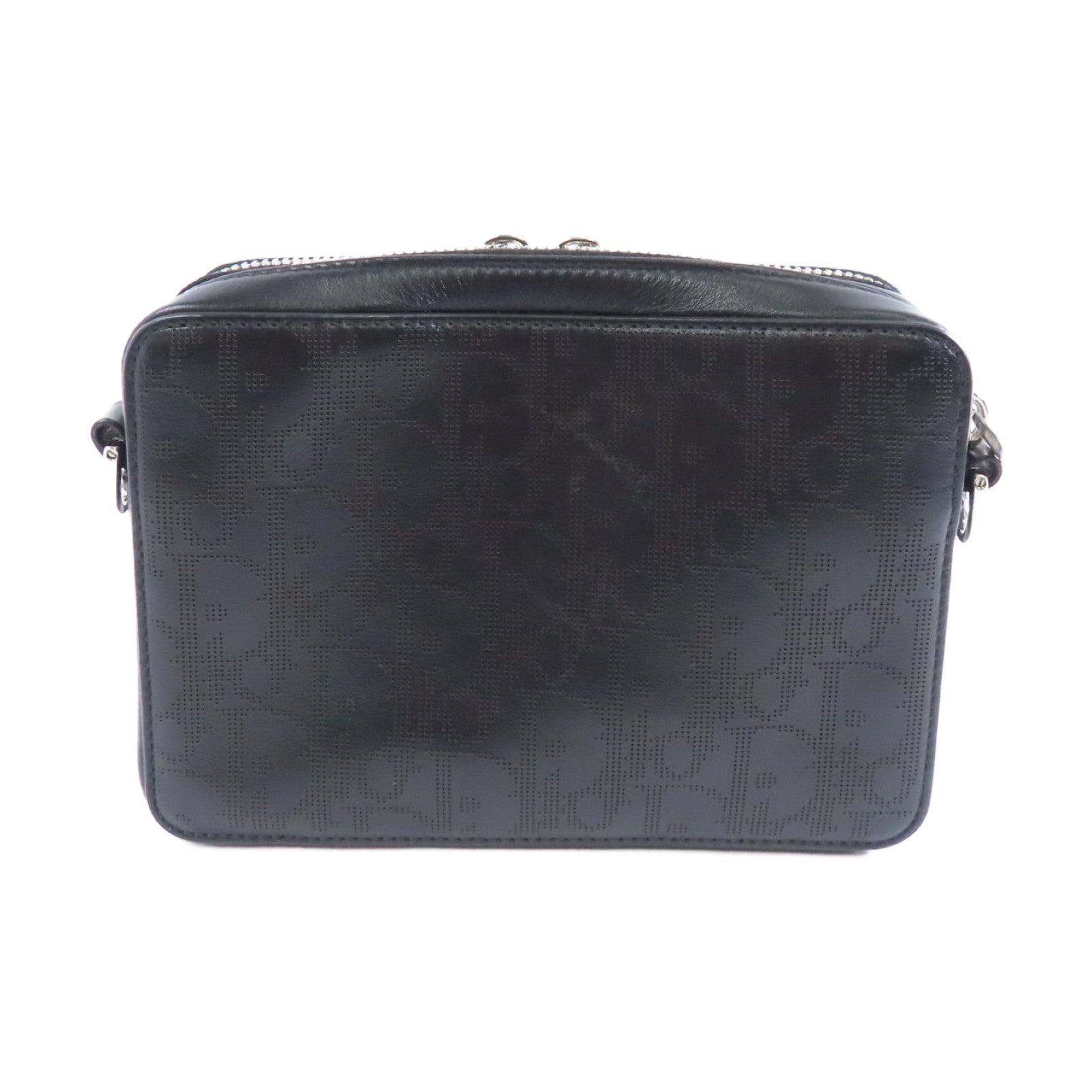Dior 【激減優惠】牛皮皮革Shoulder Bag銀扣肩背袋黑色