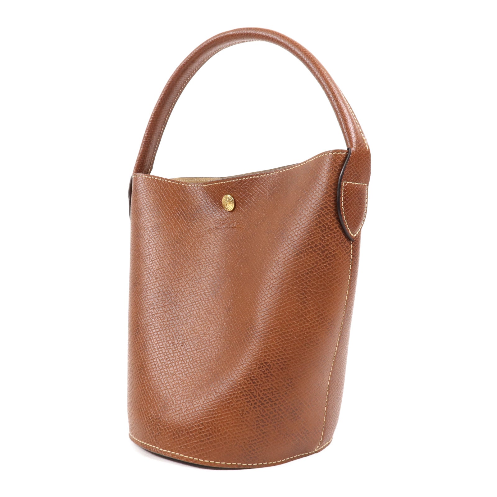 牛皮皮革Bucket Bag金扣手挽袋