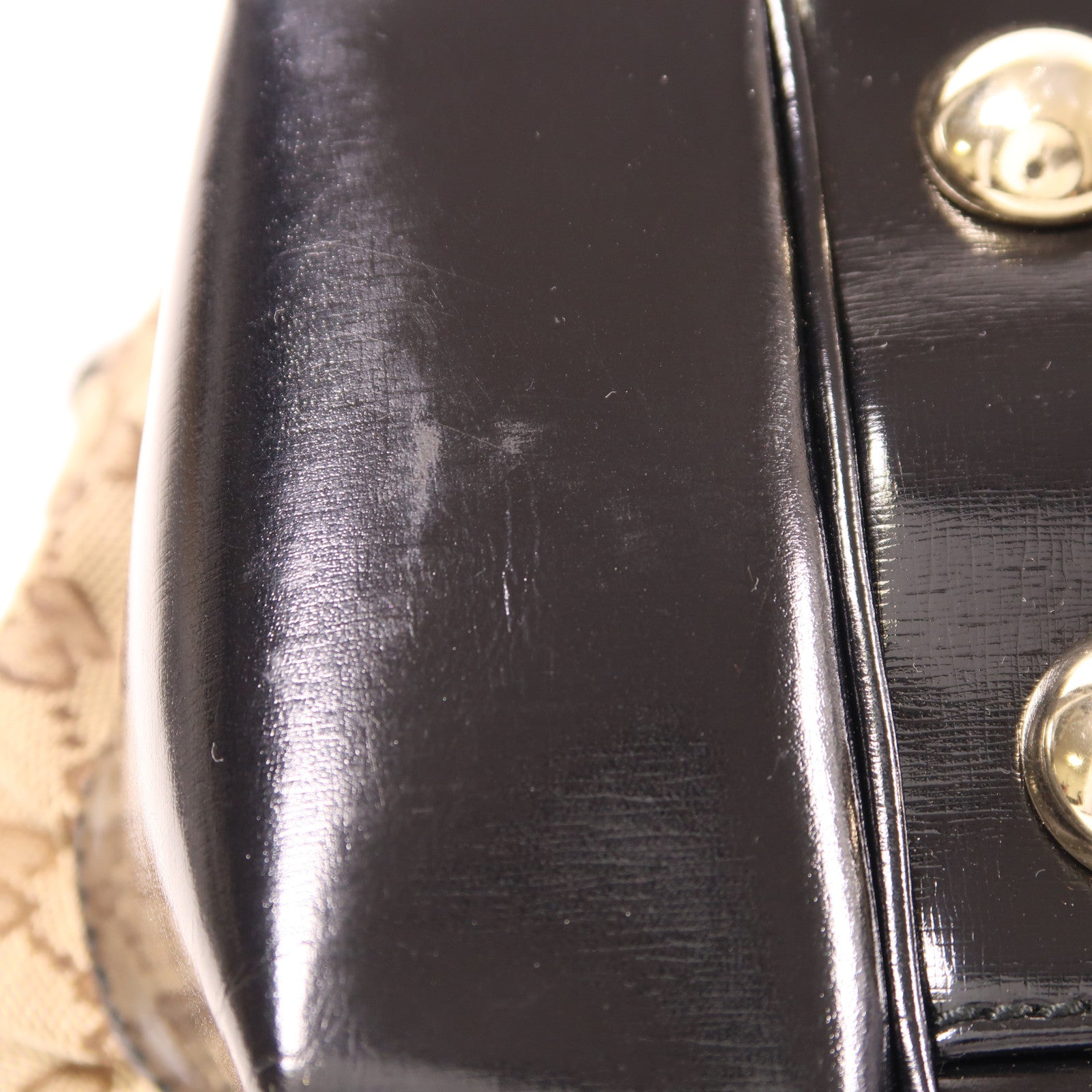 GUCCI 帆布Shoulder Bag金扣肩背袋