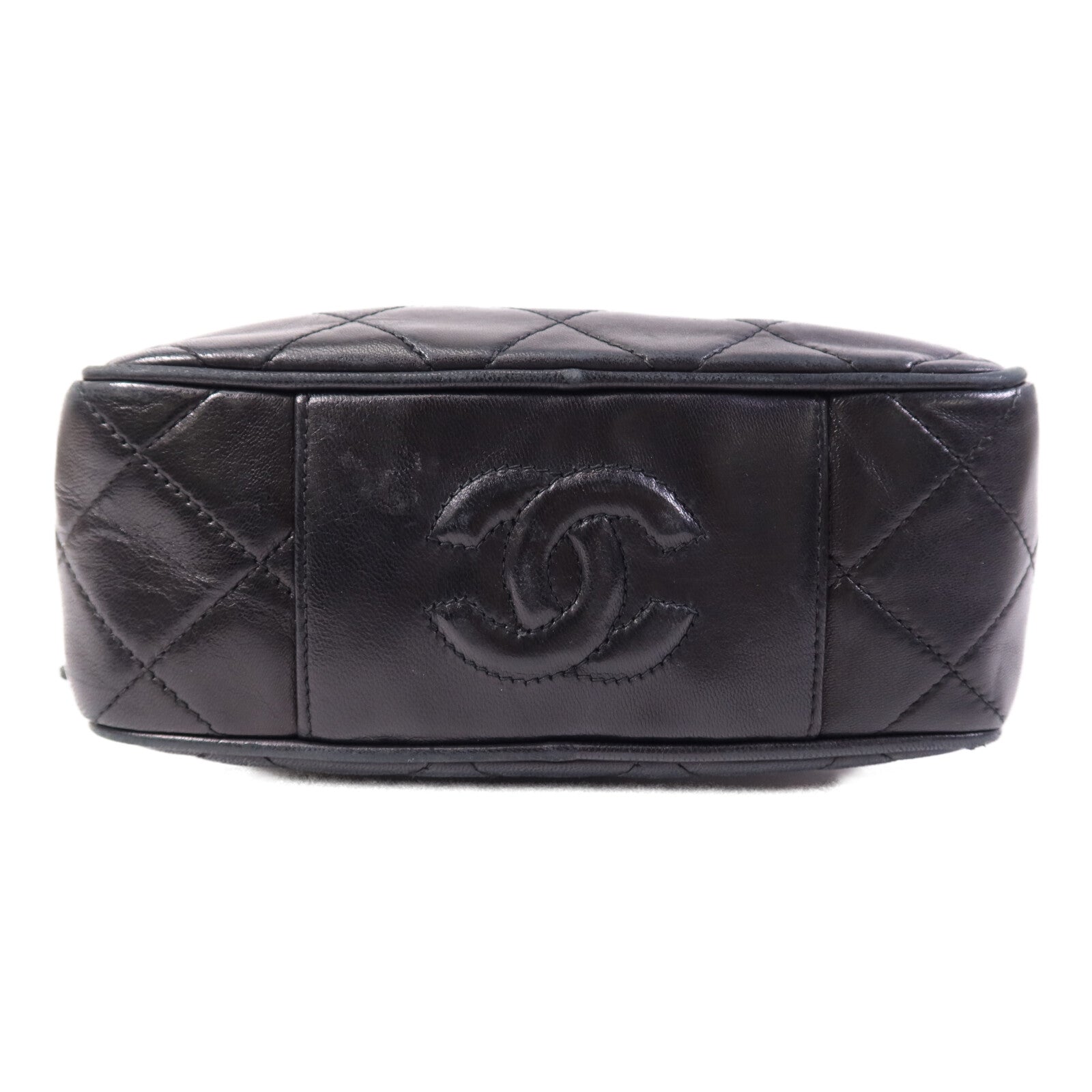CHANEL 羊皮皮革Handbag金扣手挽袋