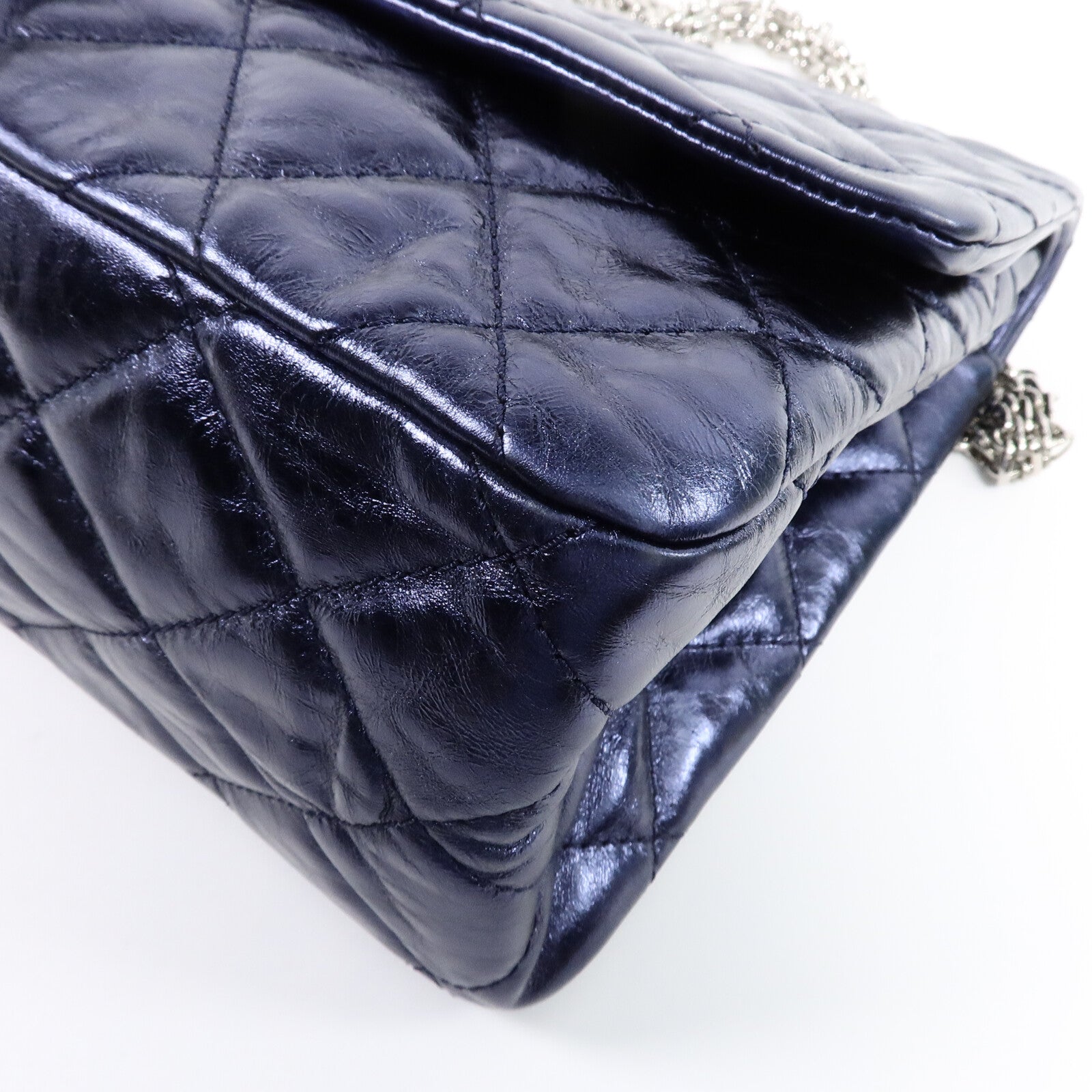 CHANEL 牛皮皮革2.55 Maxi鏈帶肩背袋