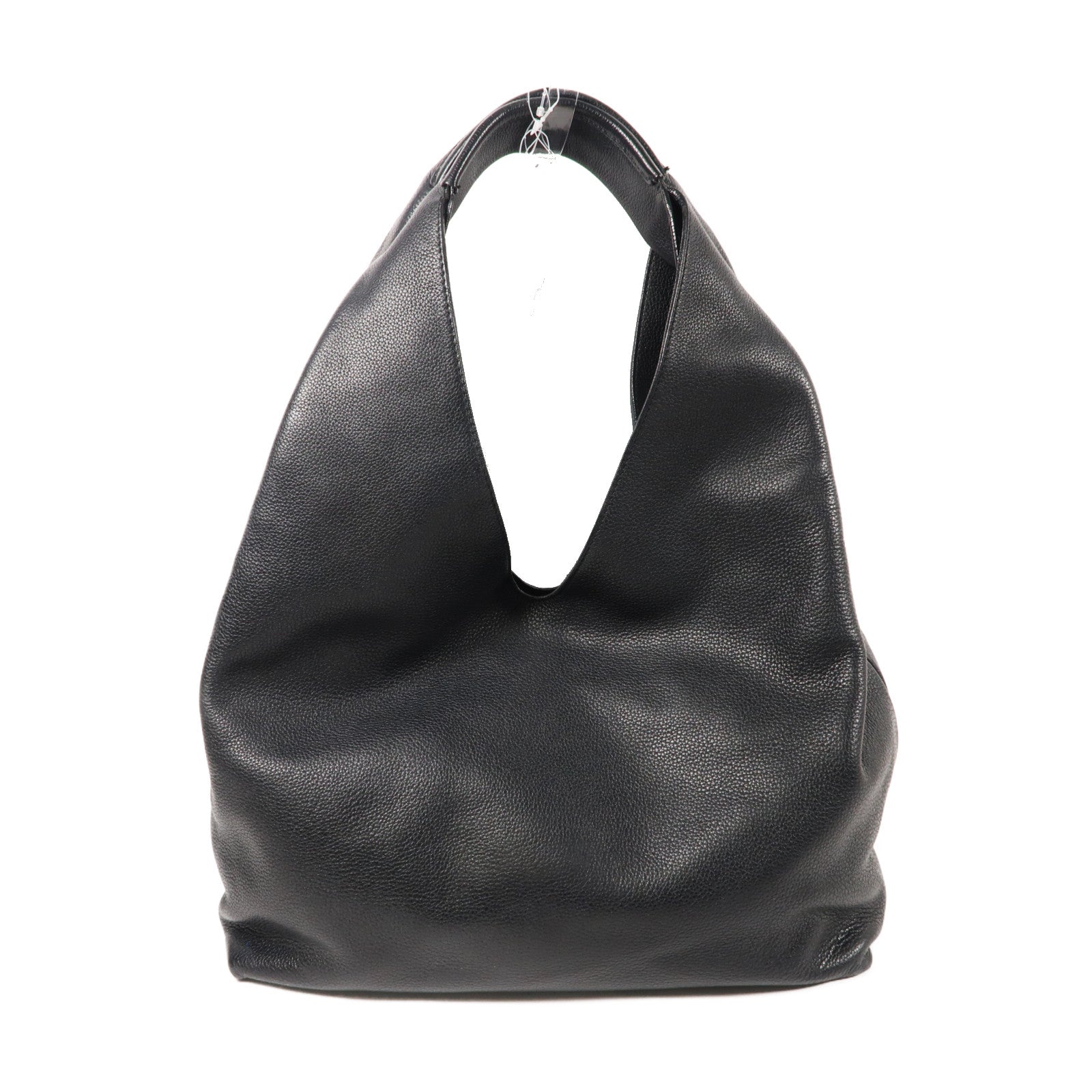 LOEWE 牛皮皮革Dunas銀扣肩背袋黑色