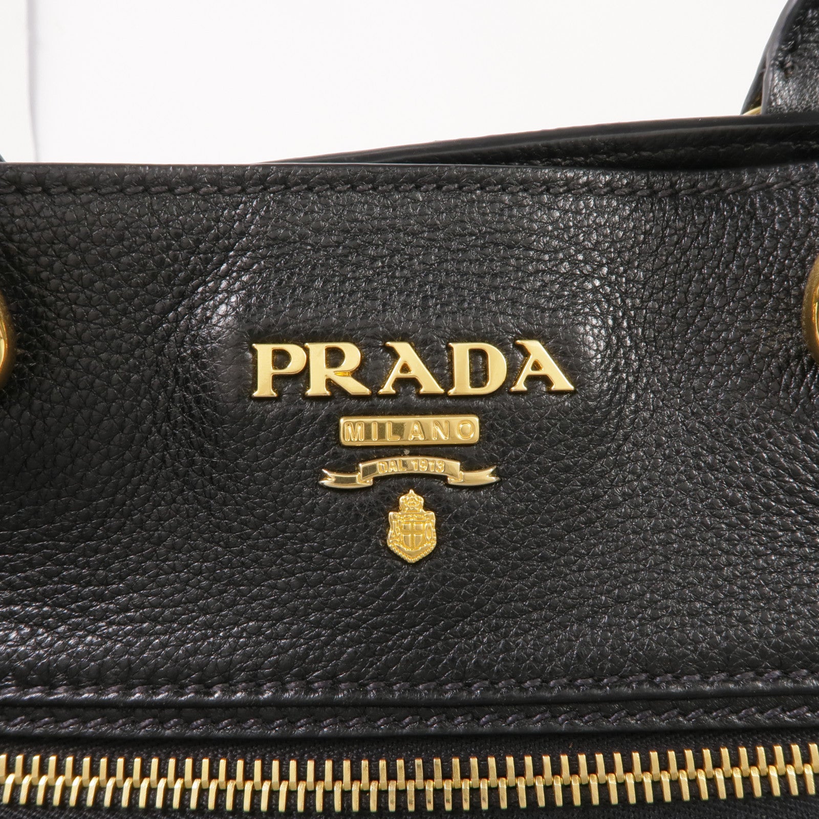 PRADA 牛皮皮革2 Way Shoulder金扣手挽肩背兩用袋