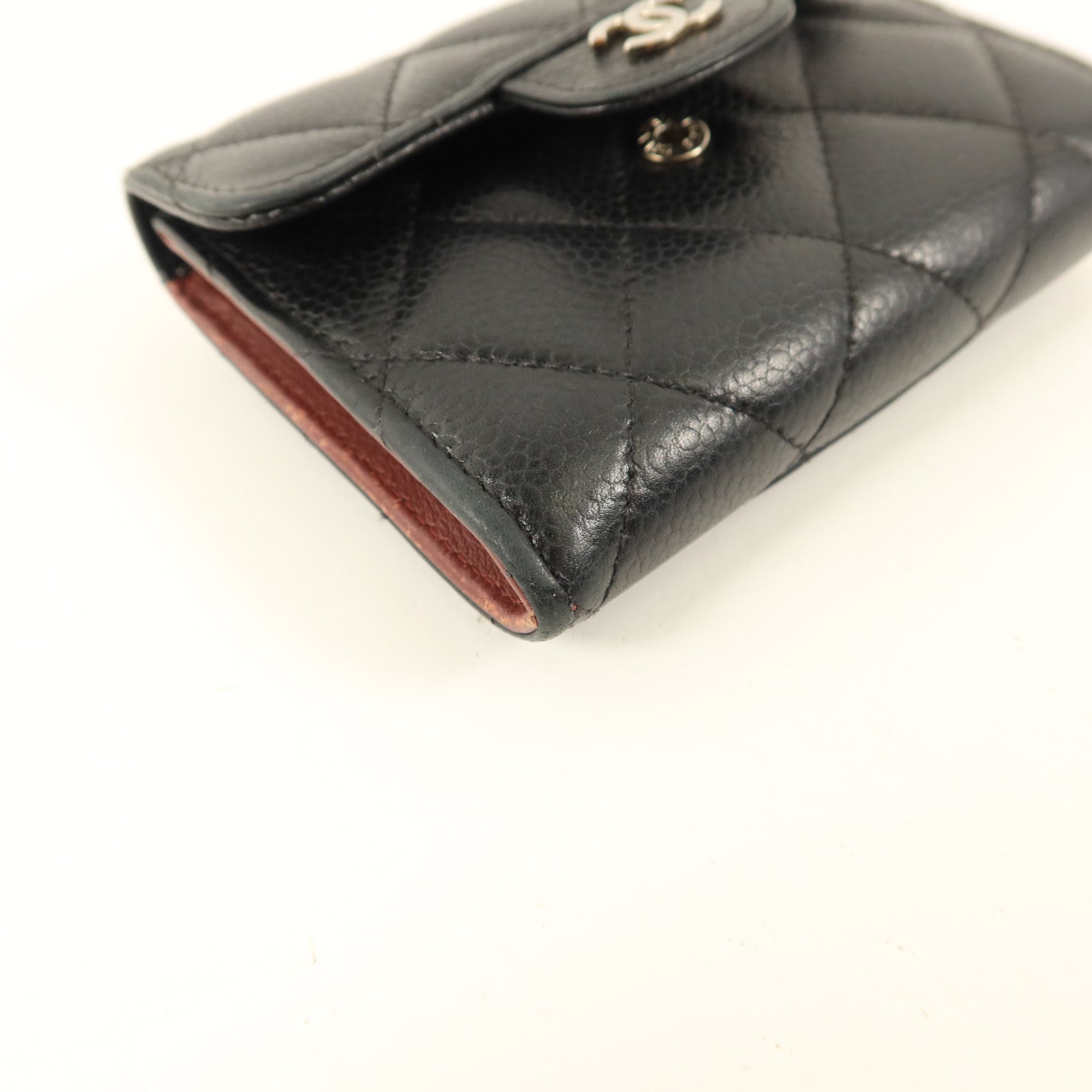 CHANEL 牛皮皮革Card Case銀扣卡片套