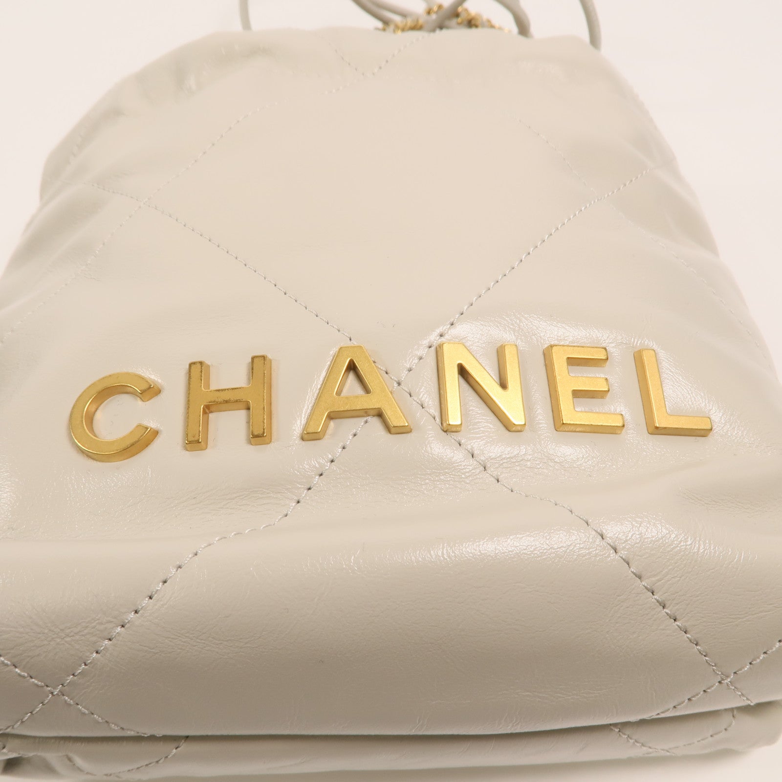 CHANEL 牛皮皮革Chanel 22 Mini鏈帶手挽肩背兩用袋