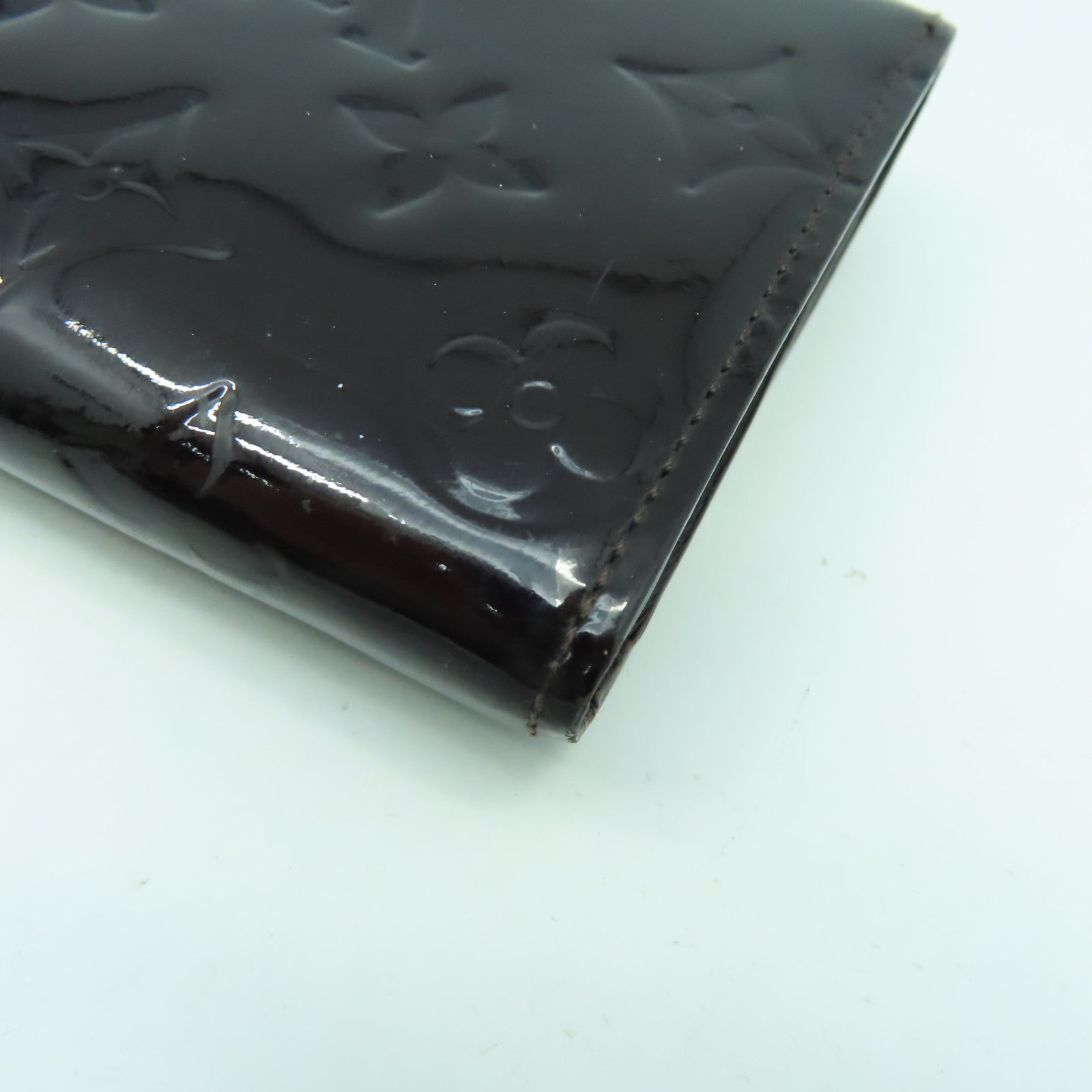 LOUIS VUITTON 【激減優惠】Monogram Vernis Portefeuille Sarah金扣長錢包酒紅色