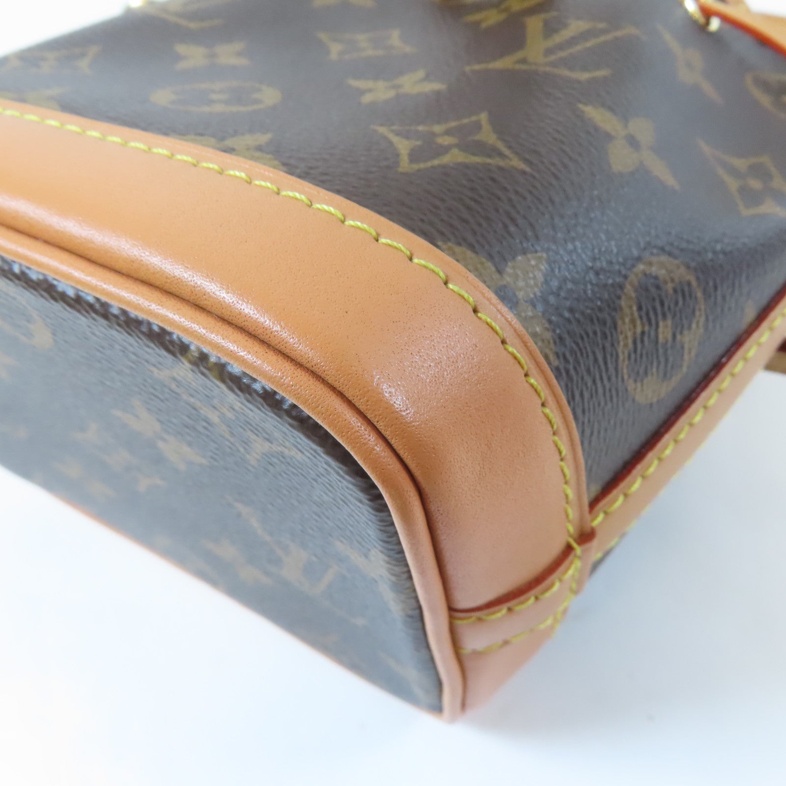 LOUIS VUITTON Monogram Nano Noe金扣手挽肩背兩用袋啡色