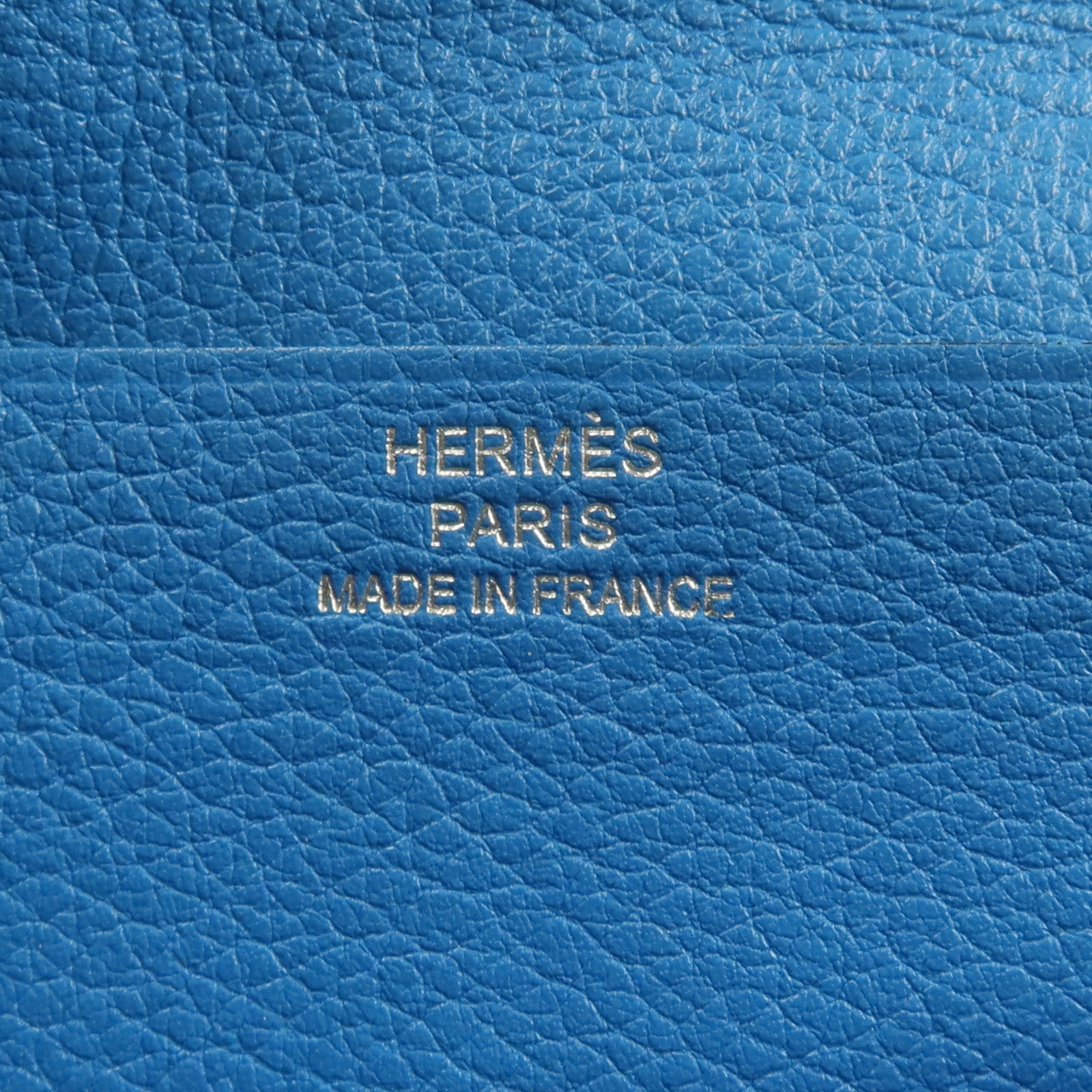 HERMES Evergrain皮革Citizen Twill Long Wallet長錢包Turquoise