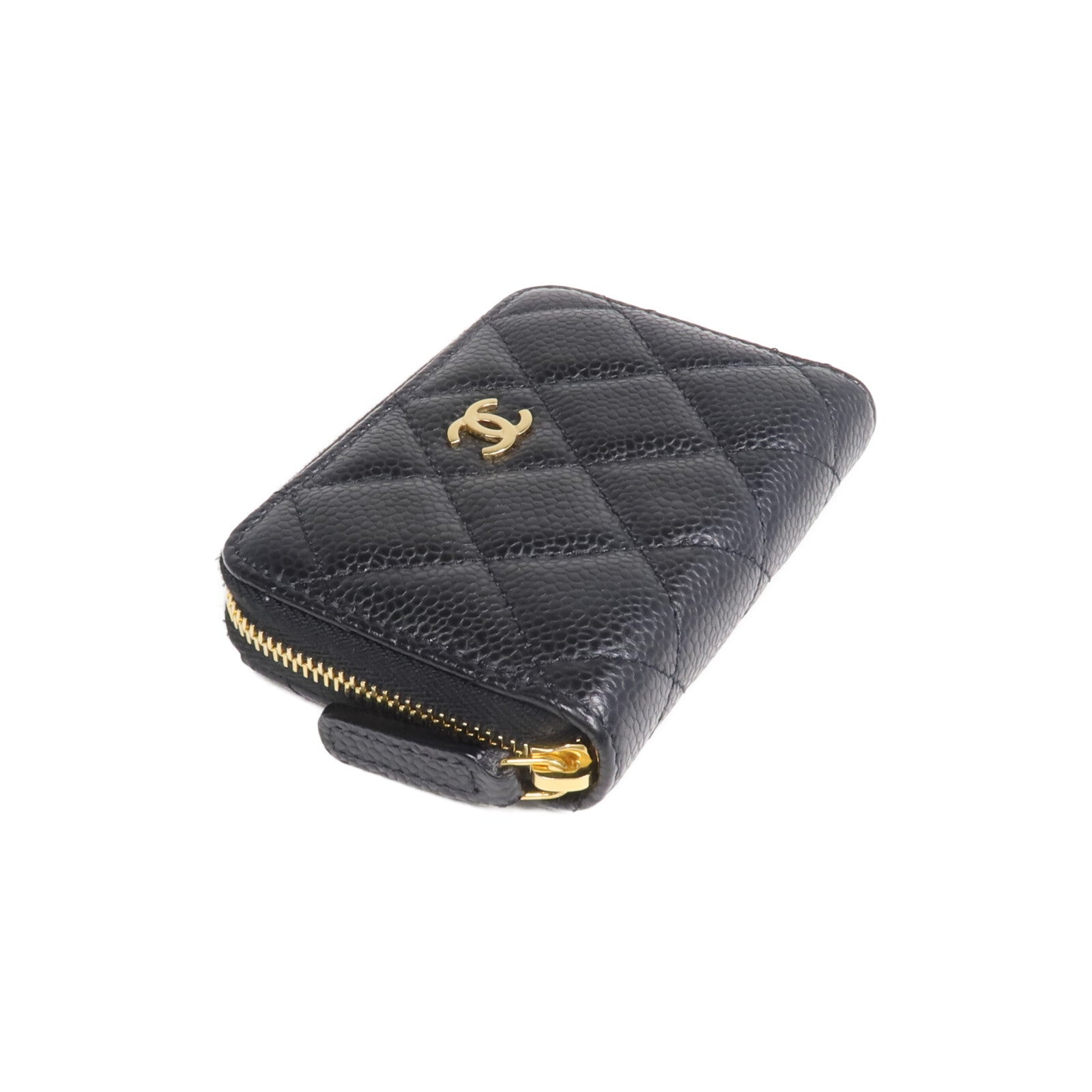 CHANEL 牛皮皮革Card/Coin Case金扣零錢包/卡片套