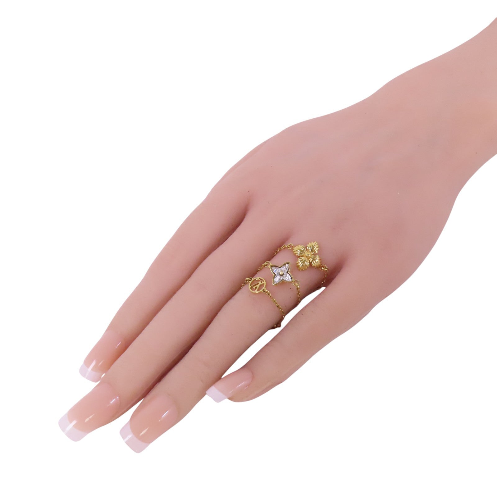 LOUIS VUITTON 金屬/水鑽Burg/Blooming/Strass Ring戒指US#7.5/US#9