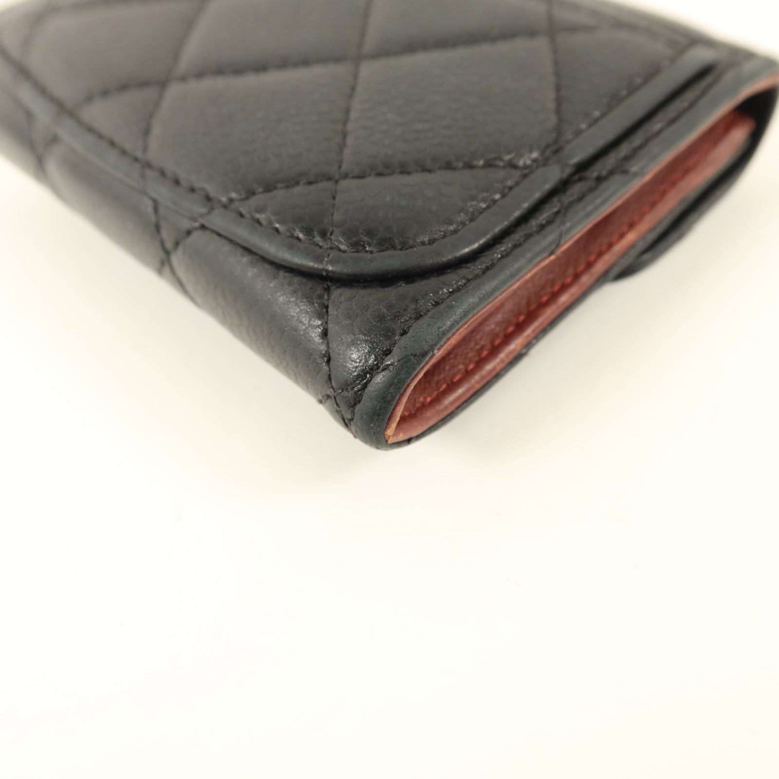CHANEL 牛皮皮革Card Case銀扣卡片套