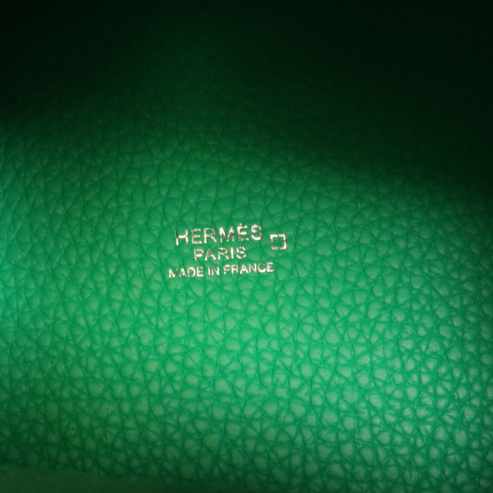 HERMES Clemence/鱷魚皮革Picotin PM Touch手挽袋Menthe/Vert Jade