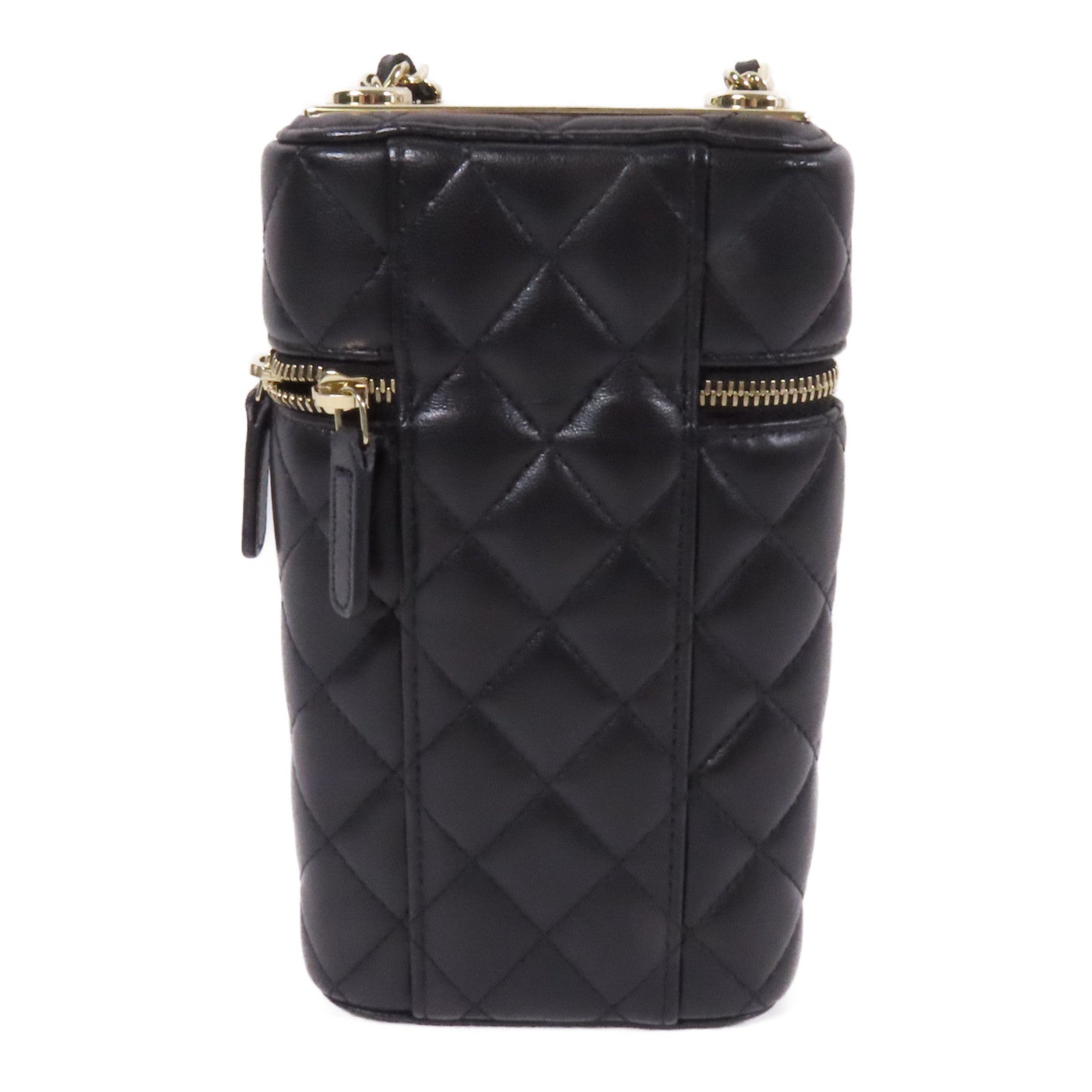 CHANEL 【激減優惠】羊皮皮革Vanity Phone Case with Chain金扣鏈帶肩背袋