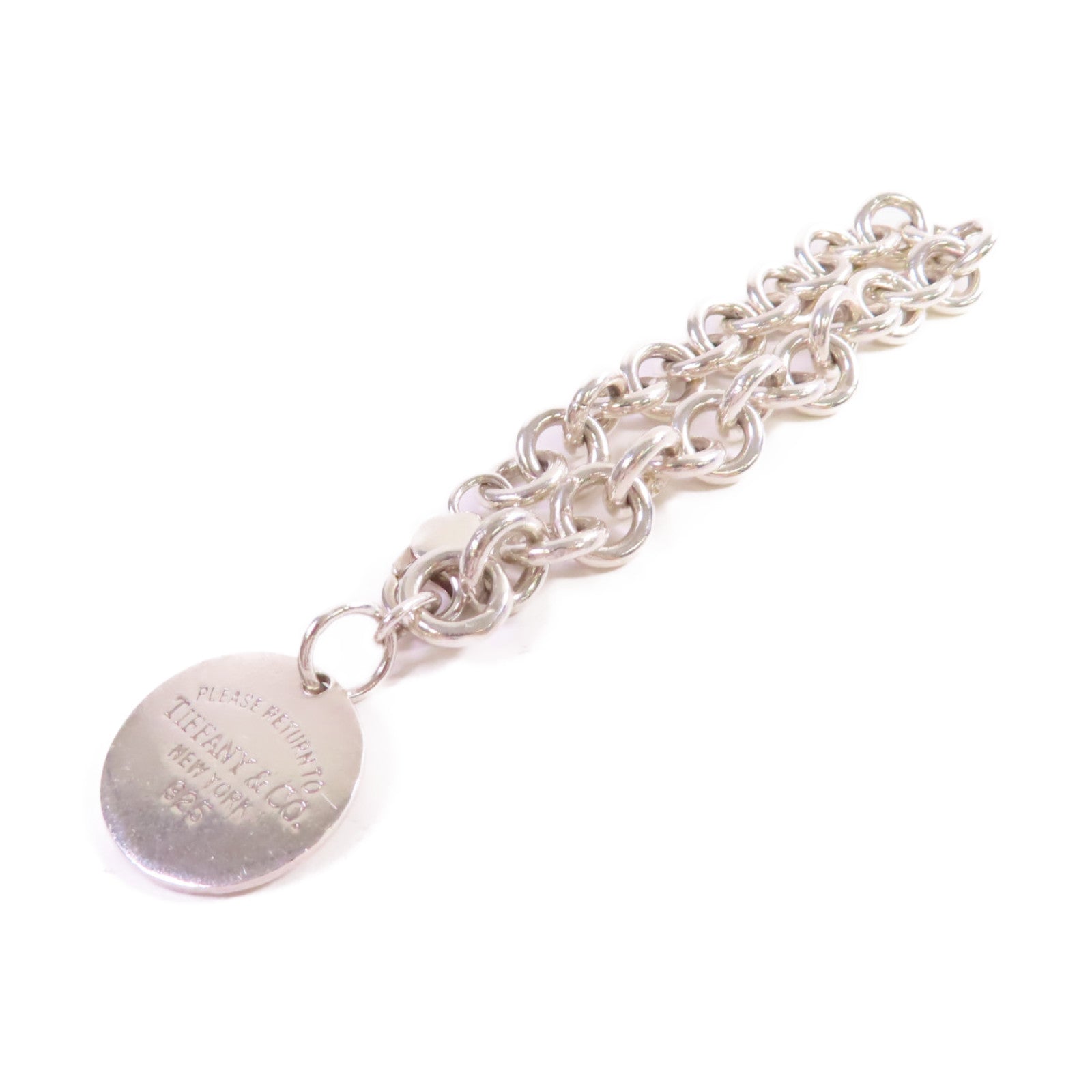 TIFFANY＆CO 925純銀Return To Tiffany Round Tag Bracelet手鏈