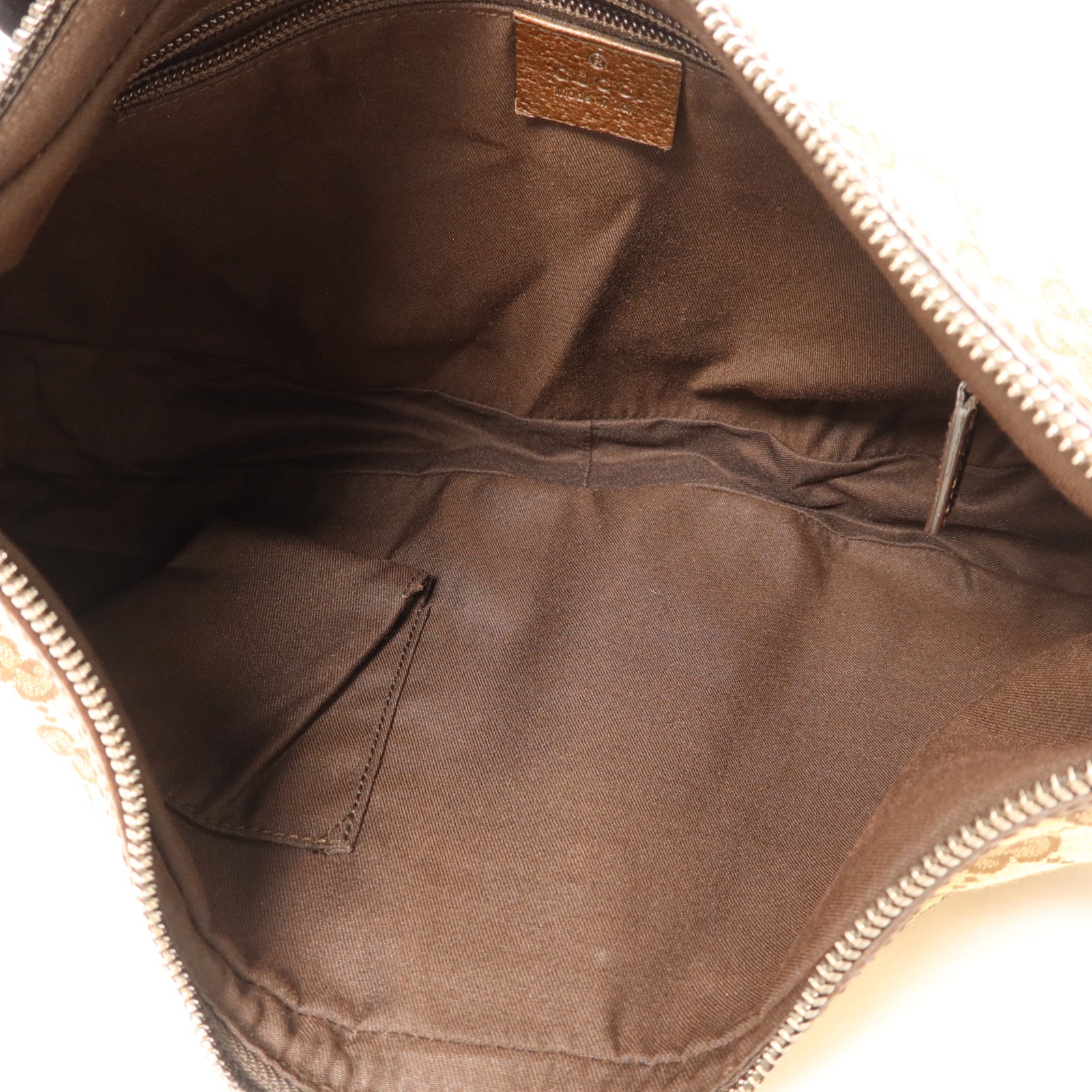 GUCCI 帆布Shoulder Bag銀扣肩背袋