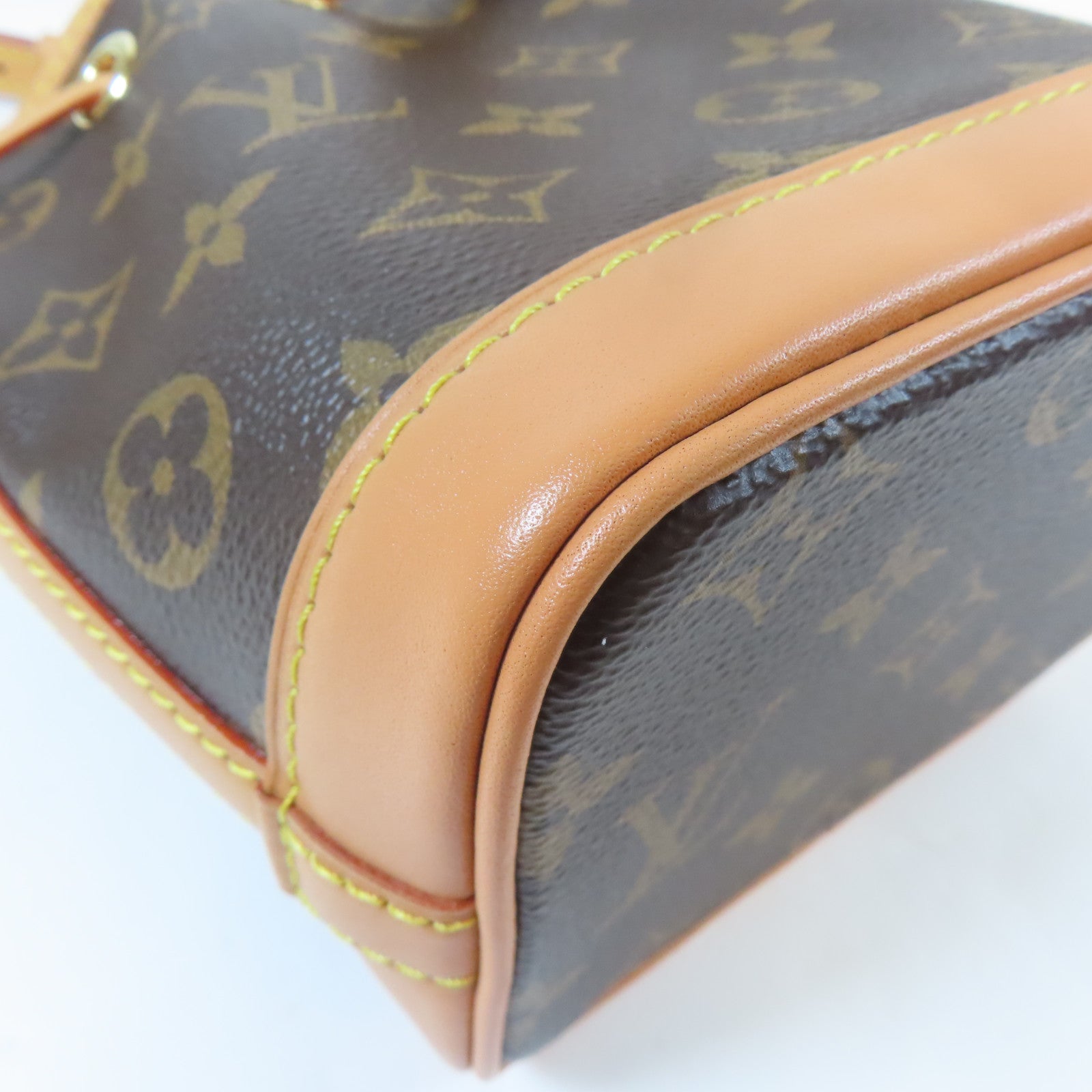 LOUIS VUITTON Monogram Nano Noe金扣手挽肩背兩用袋啡色