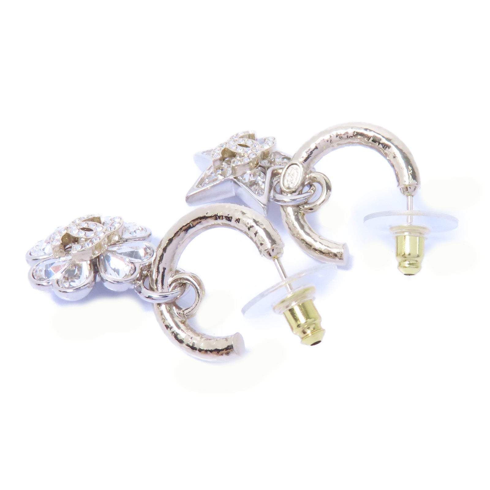 CHANEL 【激減優惠】PVC/金屬Earrings耳環透明/金色