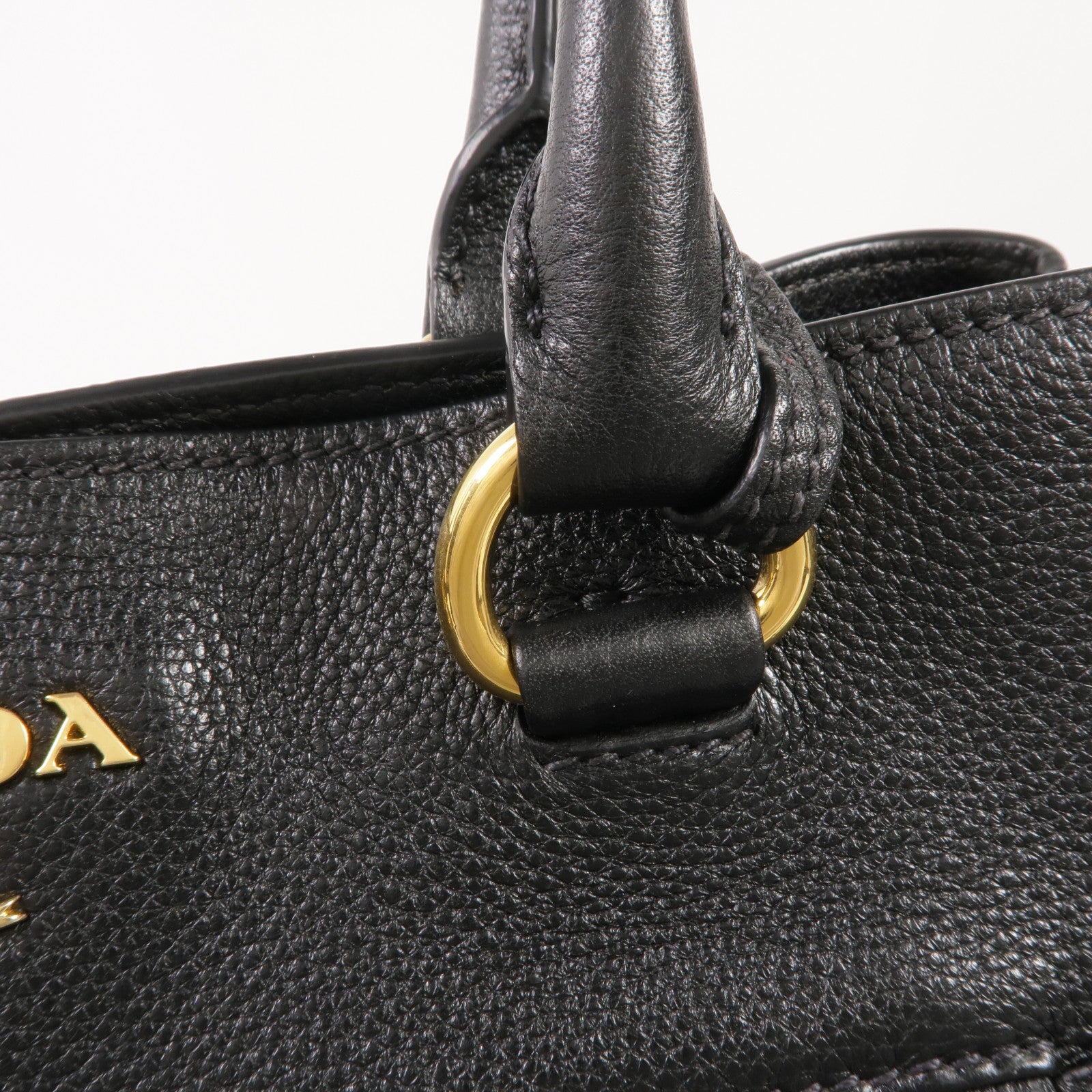 PRADA 牛皮皮革2 Way Shoulder金扣手挽肩背兩用袋