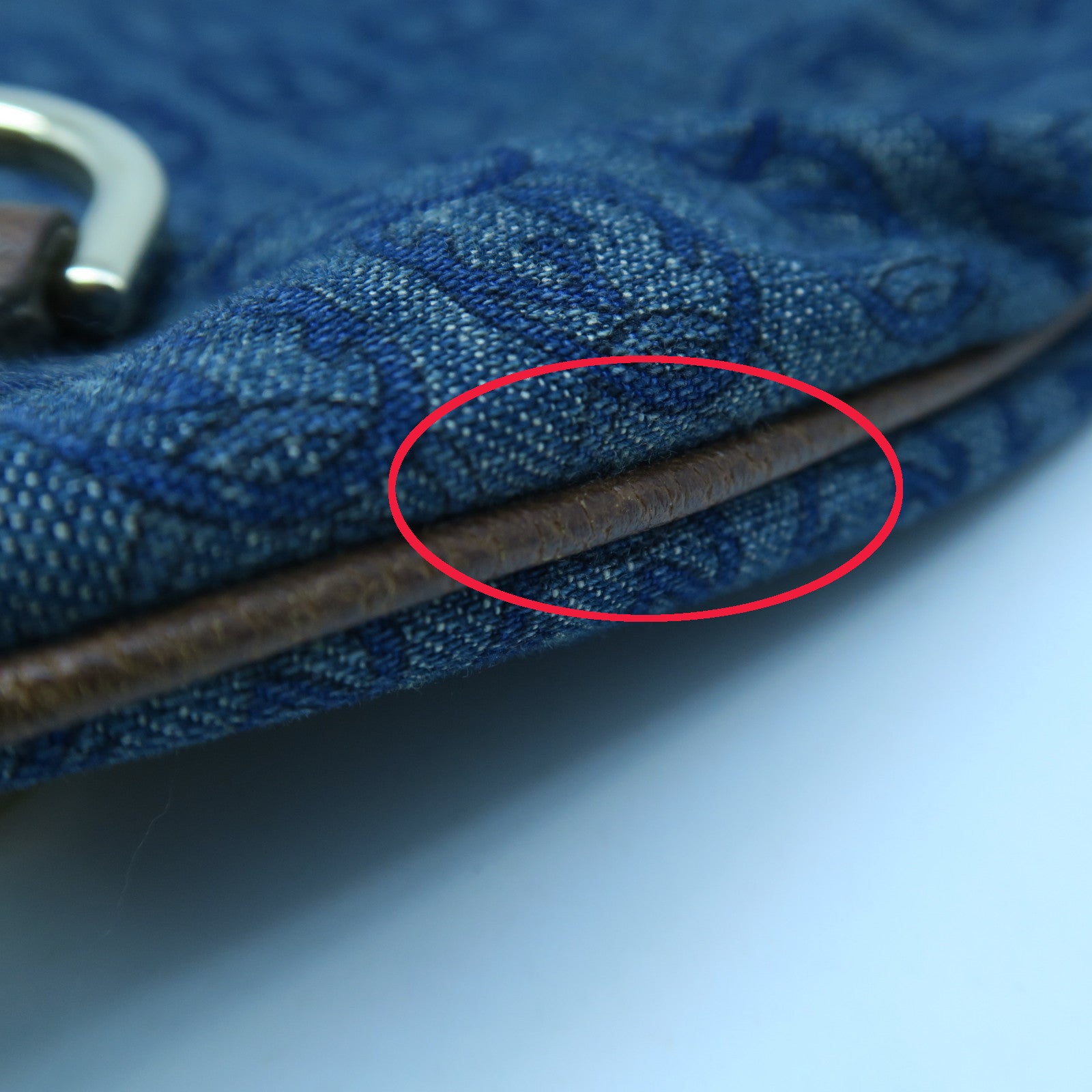 GUCCI 【激減優惠】帆布/牛皮皮革Shoulder Bag金扣肩背袋藍色