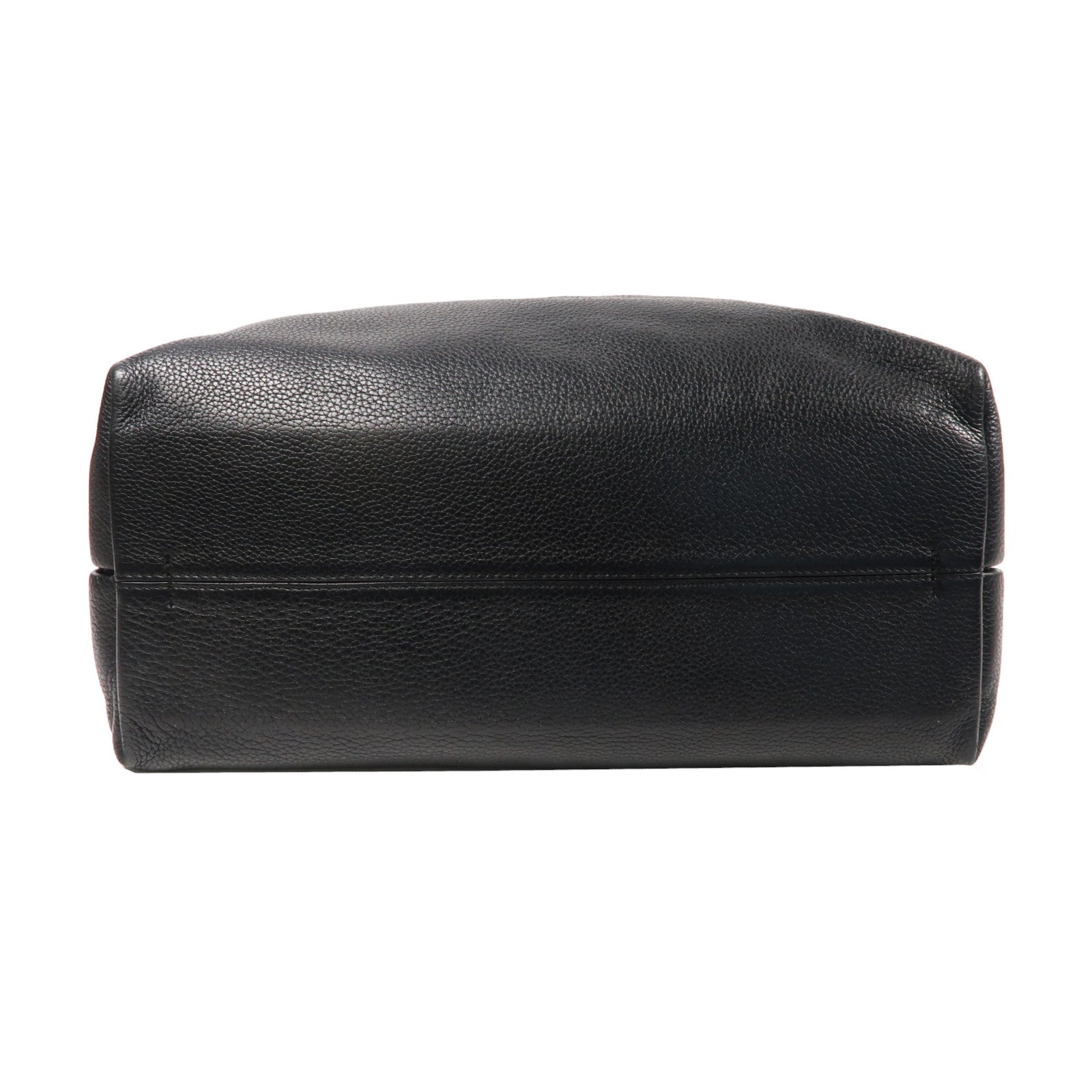 LOEWE 牛皮皮革Dunas銀扣肩背袋黑色