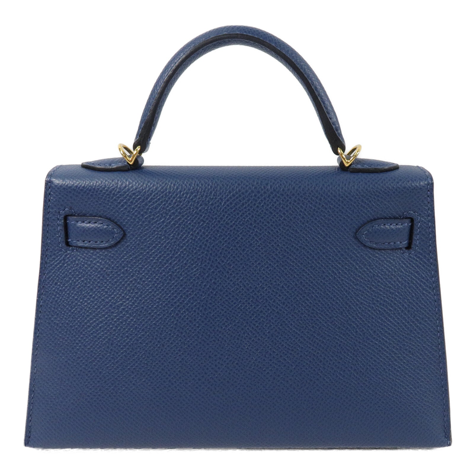 HERMES Epsom皮革Mini Kelly II Touch手挽肩背兩用袋Deep Blue