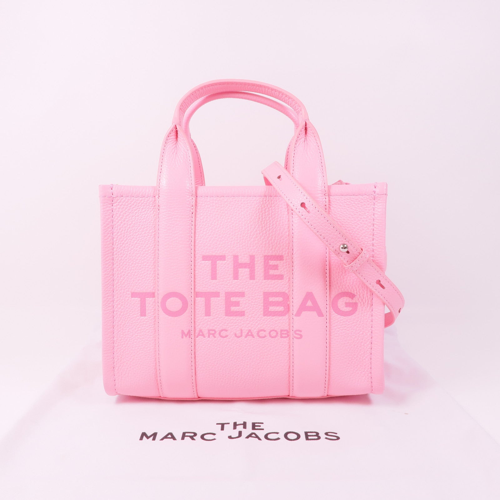 MARC JACOBS 牛皮皮革2 Way Shoulder銀扣手挽肩背兩用袋