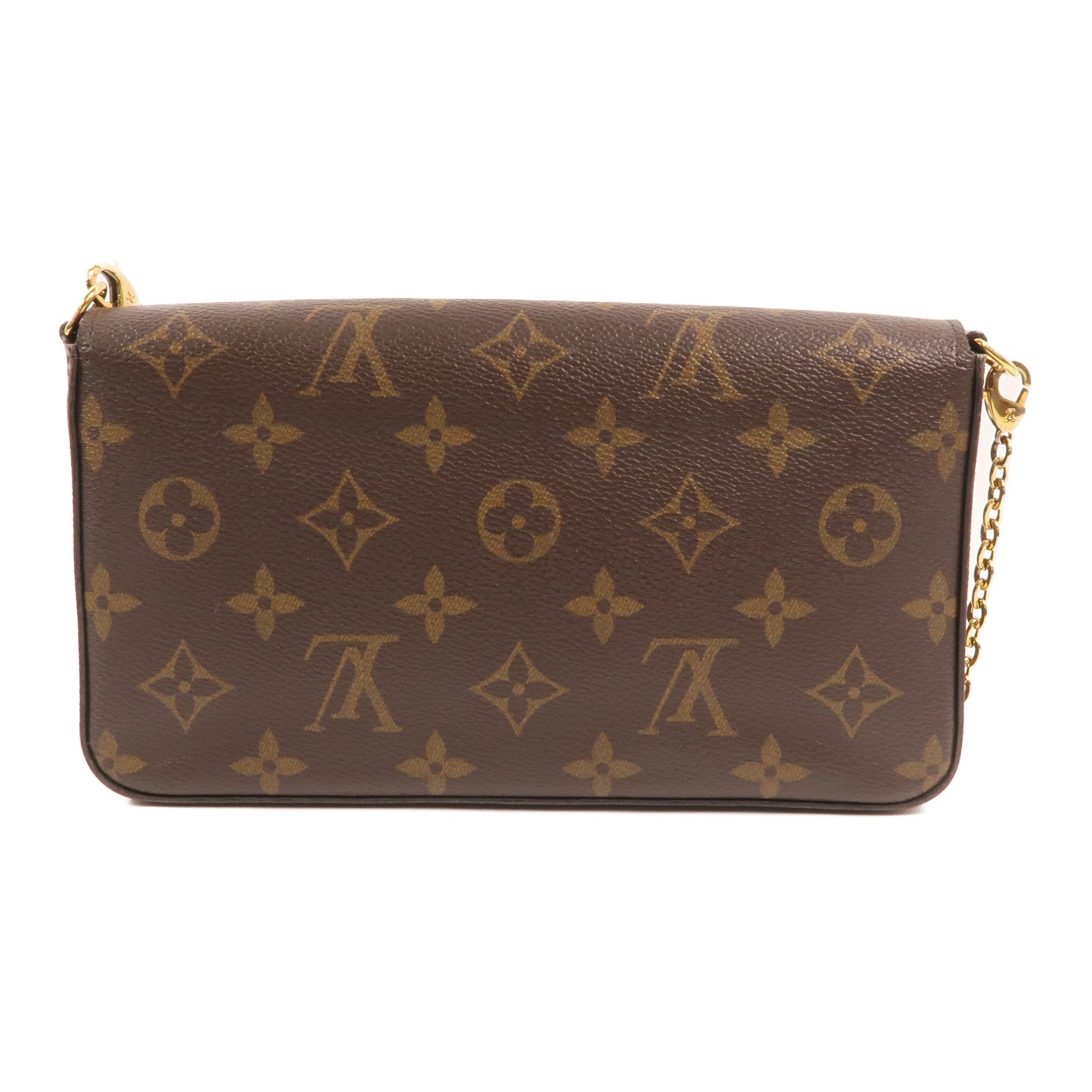 LOUIS VUITTON Monogram Pochette Felicie金扣鏈帶肩背袋