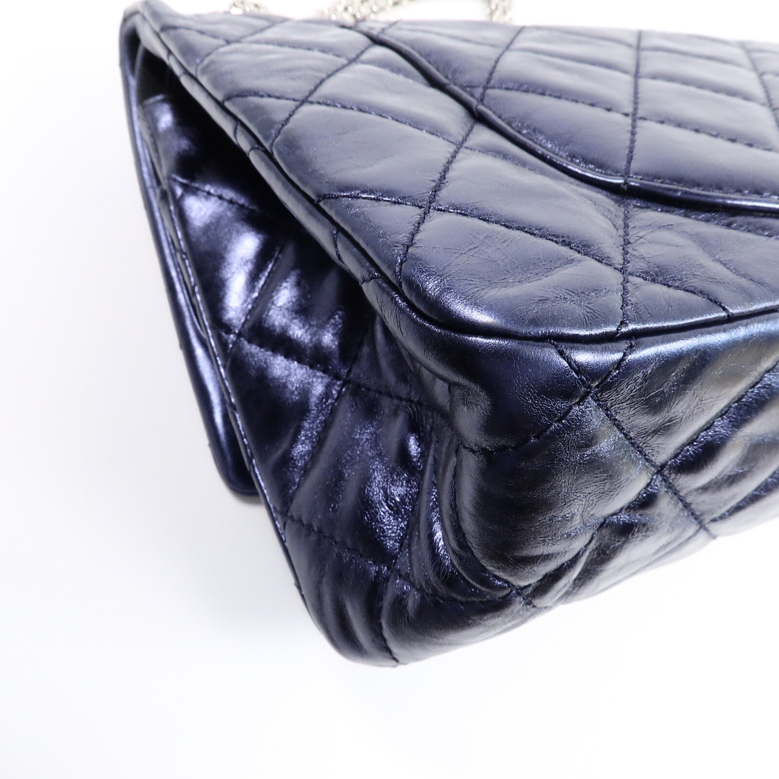 CHANEL 牛皮皮革2.55 Maxi鏈帶肩背袋
