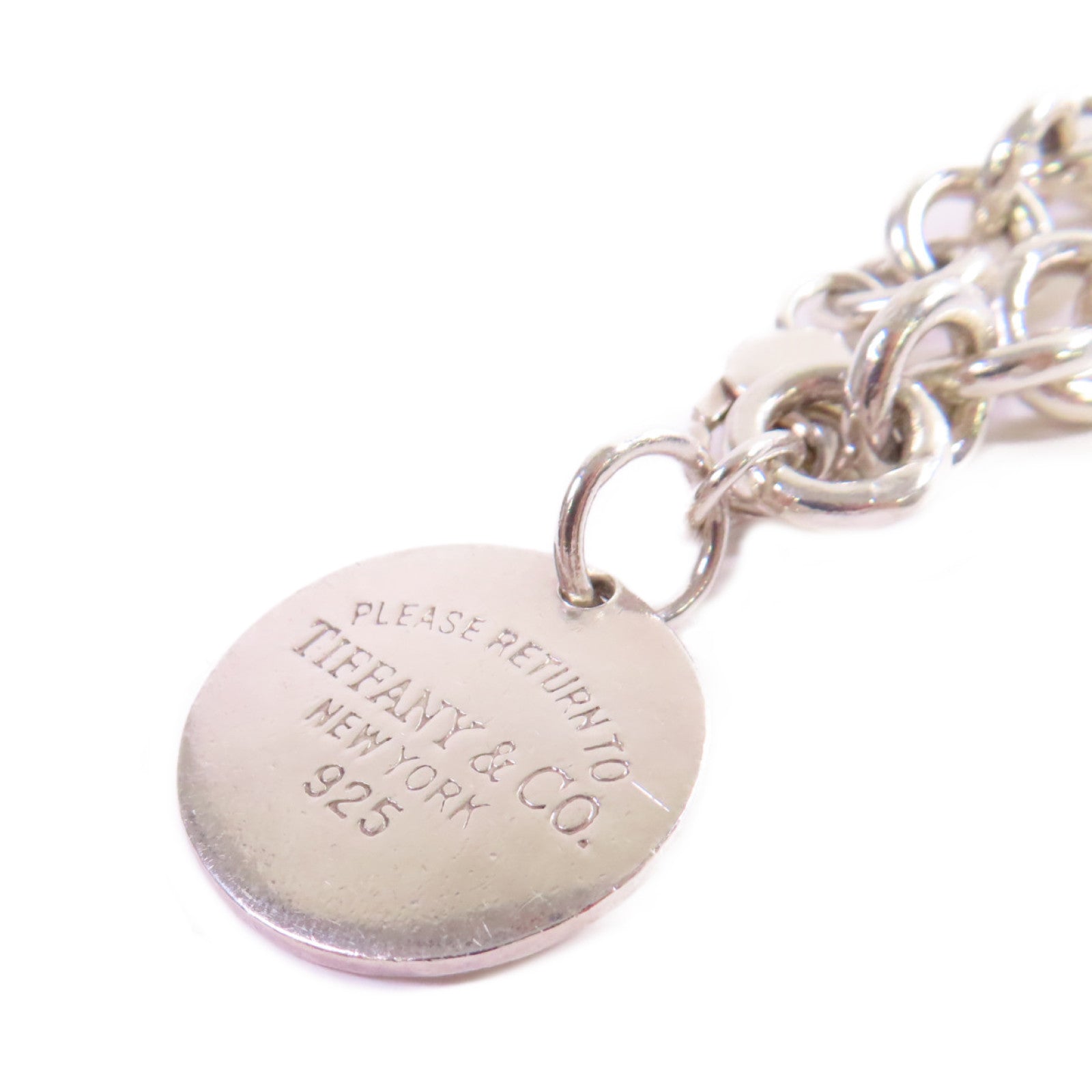 TIFFANY＆CO 925純銀Return To Tiffany Round Tag Bracelet手鏈