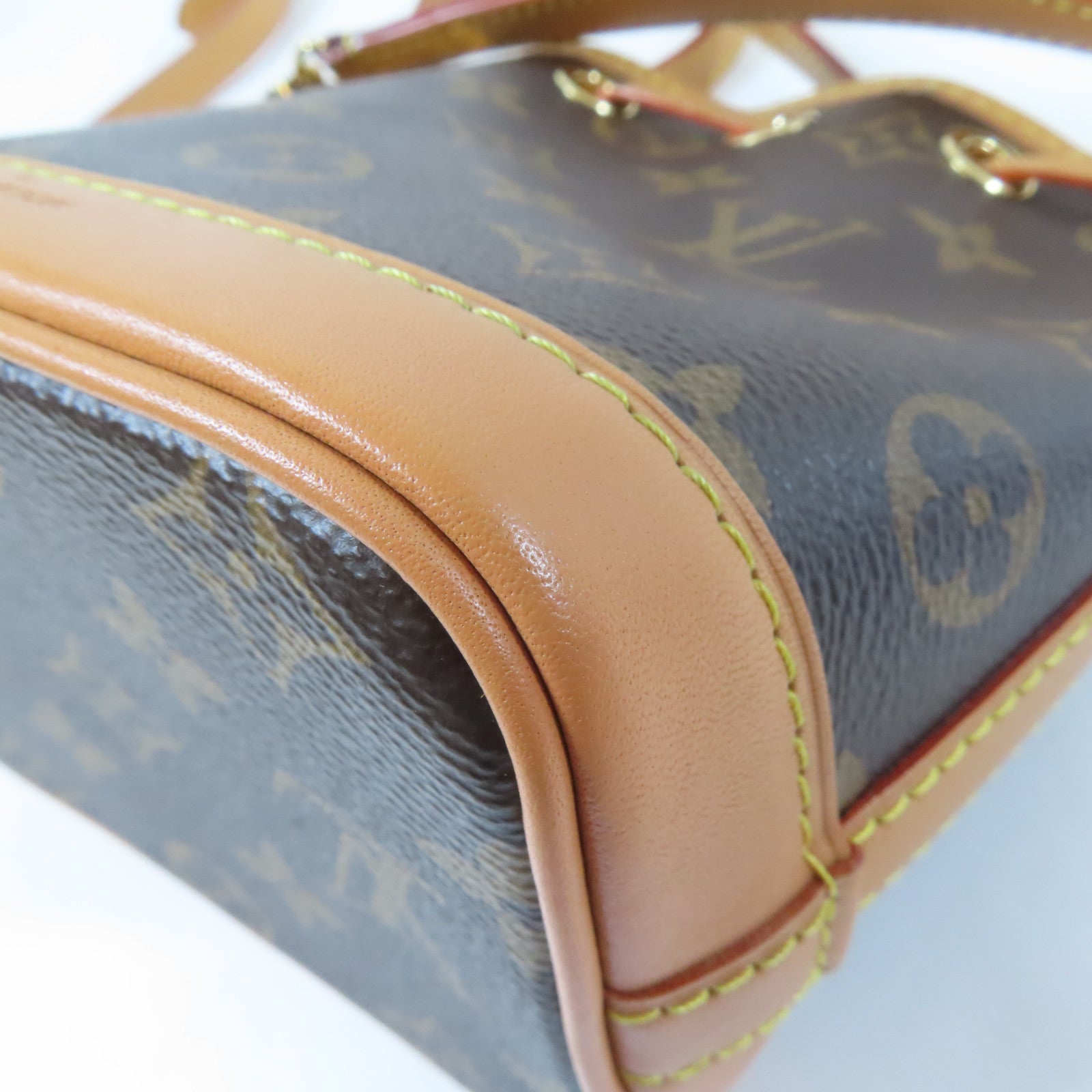 LOUIS VUITTON Monogram Nano Noe金扣手挽肩背兩用袋啡色