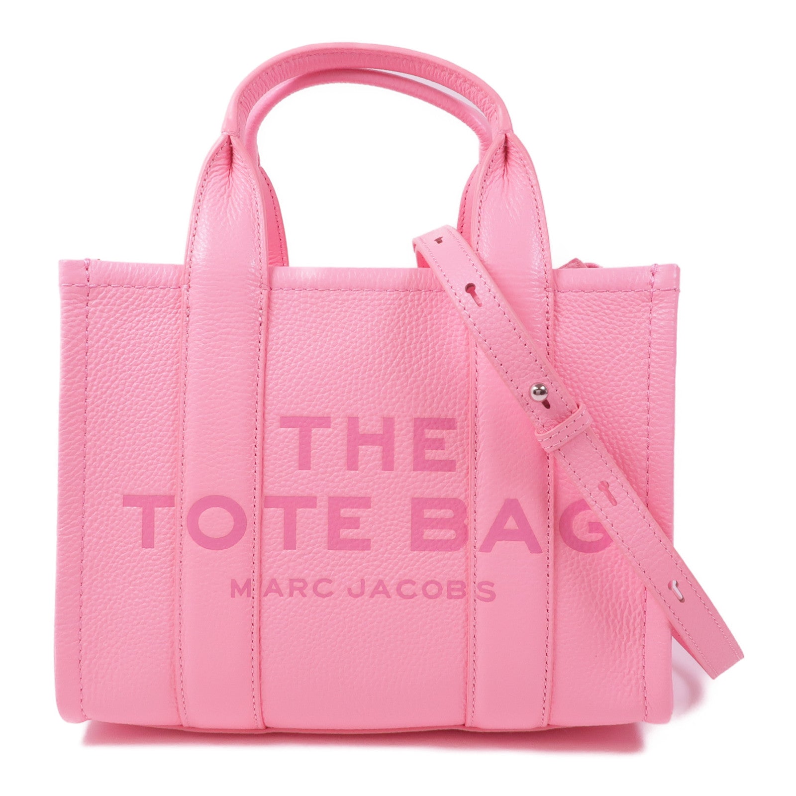 MARC JACOBS 牛皮皮革2 Way Shoulder銀扣手挽肩背兩用袋