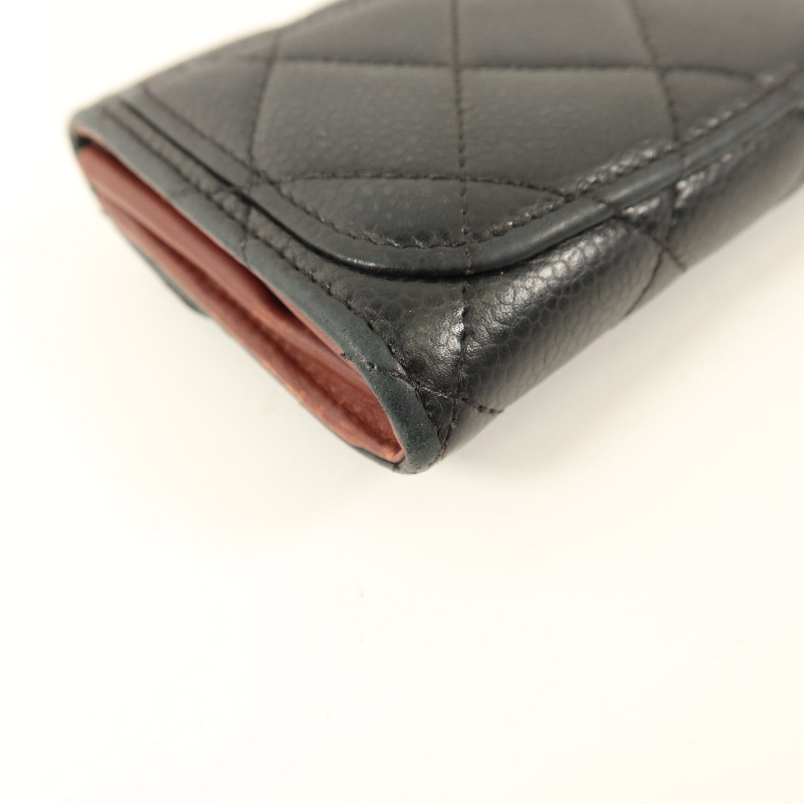 CHANEL 牛皮皮革Card Case銀扣卡片套