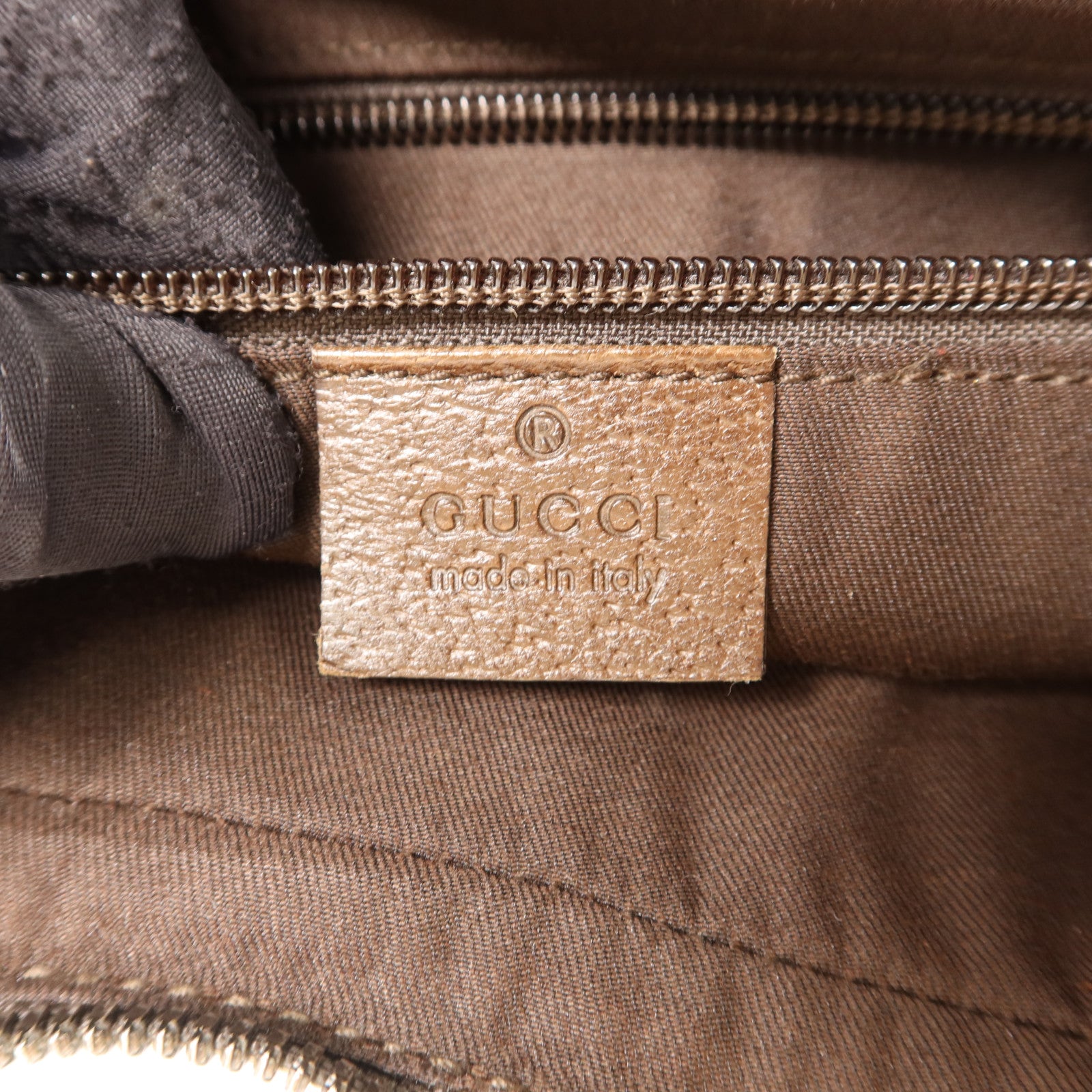 GUCCI 帆布Shoulder Bag銀扣肩背袋