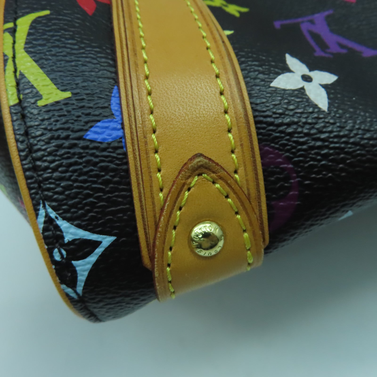LOUIS VUITTON 【激減優惠】Monogram Multicolore Priscilla金扣手挽袋黑色